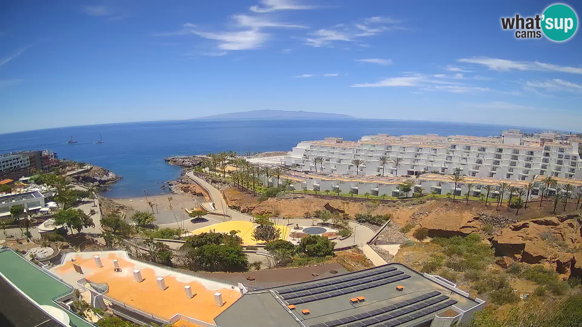 Live webcam Playa de Las Galgas – Playa Paraiso – La Gomera island – Adeje – Tenerife