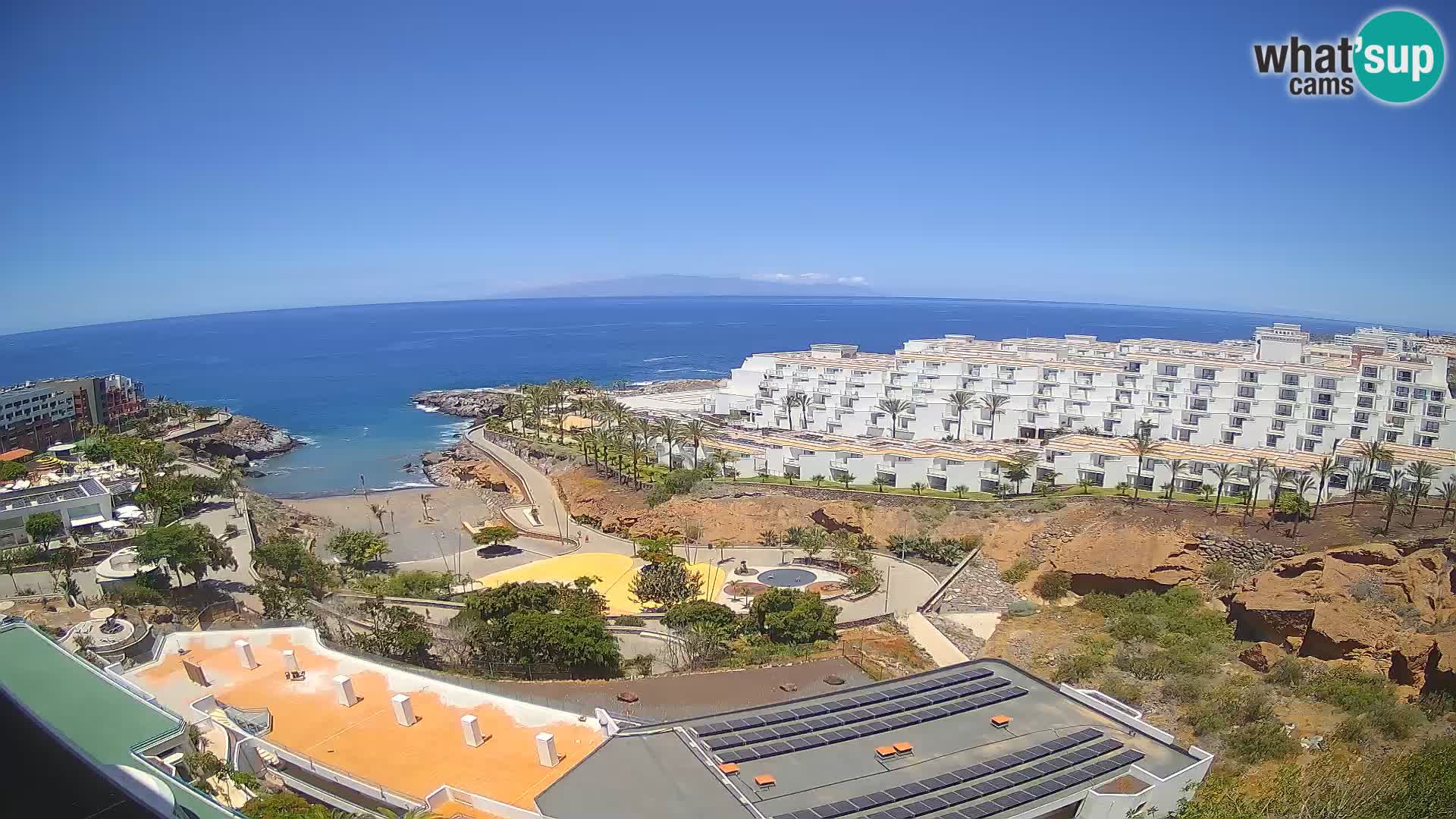 Live webcam Playa de Las Galgas – Playa Paraiso – La Gomera island – Adeje – Tenerife