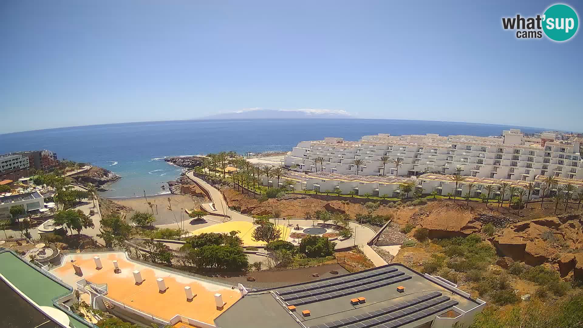 Spletna kamera v živo Las Galgas plaža – Playa Paraiso – otok La Gomera – Costa Adeje – Tenerife