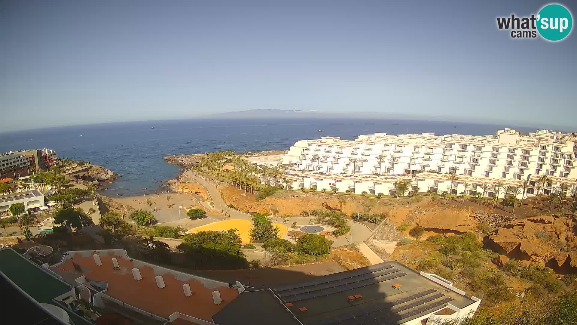 Live webcam Playa de Las Galgas – Playa Paraiso – La Gomera island – Adeje – Tenerife