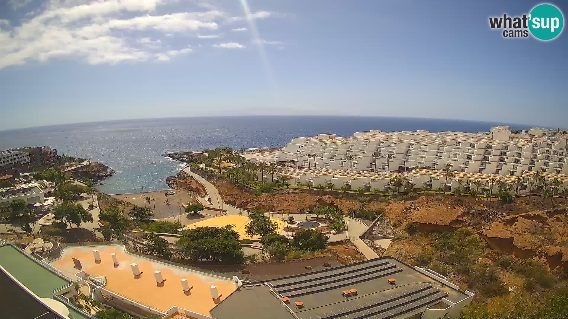 Live webcam Playa de Las Galgas – Playa Paraiso – La Gomera island – Adeje – Tenerife