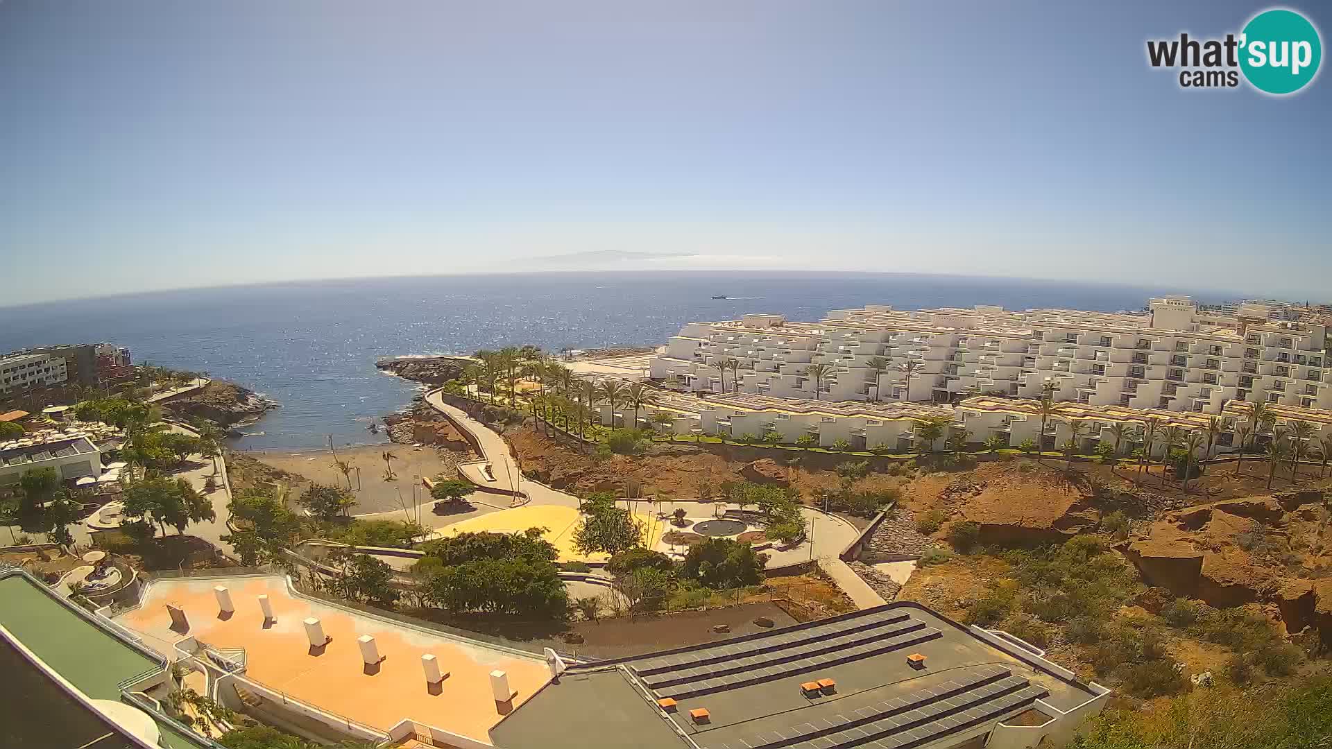 Spletna kamera v živo Las Galgas plaža – Playa Paraiso – otok La Gomera – Costa Adeje – Tenerife