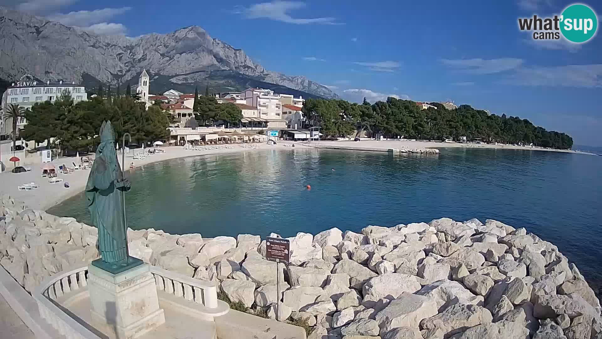 Web kamera Baška Voda – Sv. Nikola i plaža