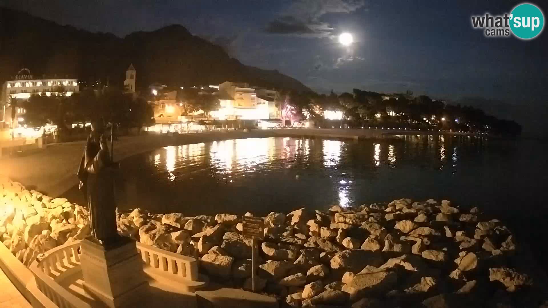 Webcam live Baška Voda – St. Nikola und Strand