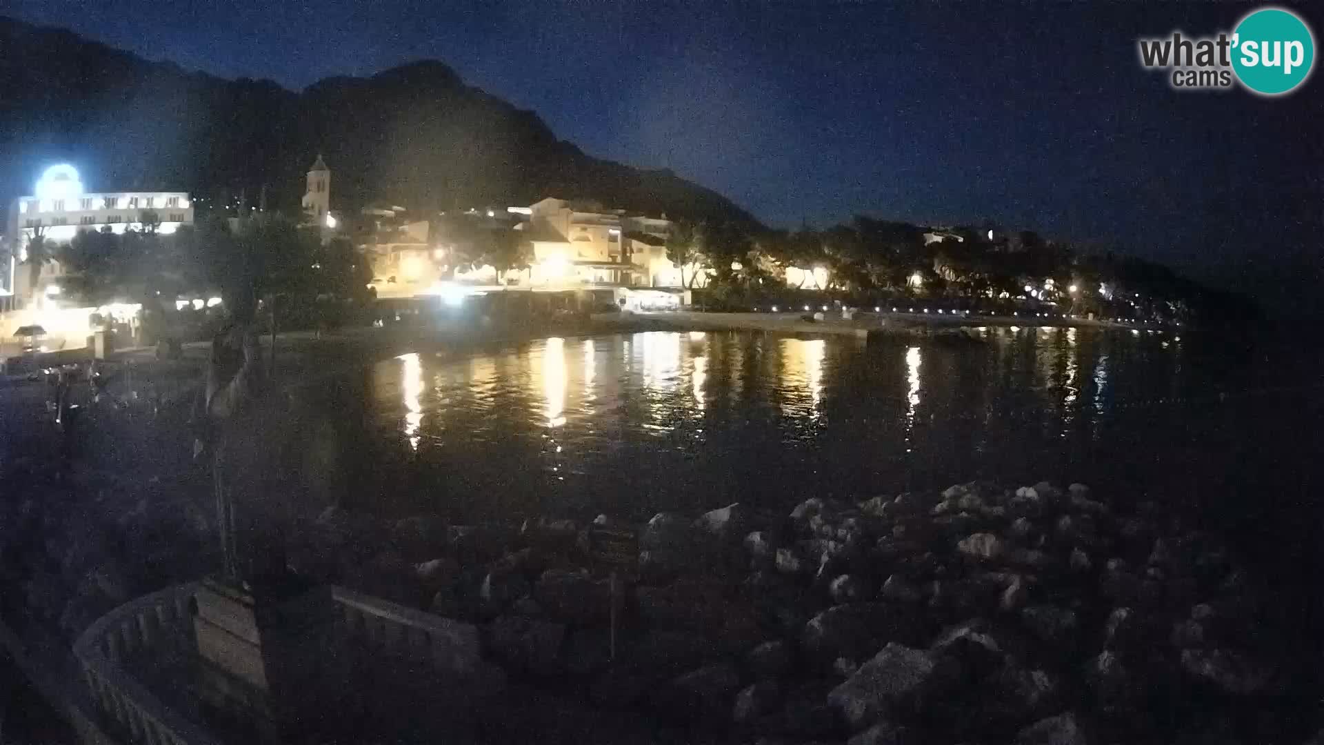 Spletna kamera Baška Voda – Sv. Nikola in plaža