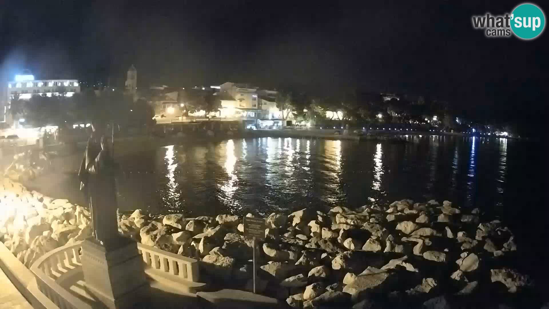 Spletna kamera Baška Voda – Sv. Nikola in plaža