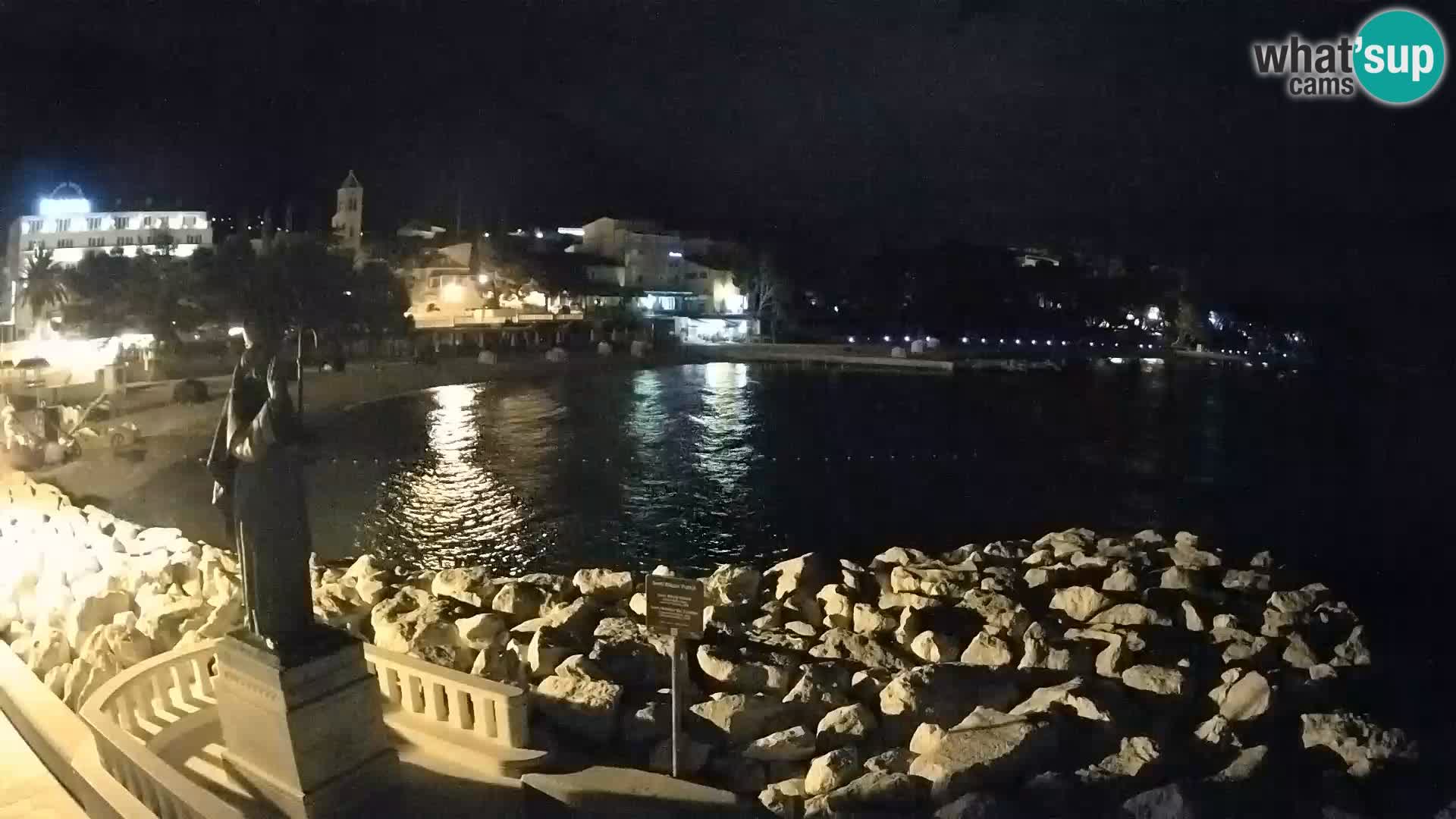 Webcam live Baška Voda – St. Nikola und Strand