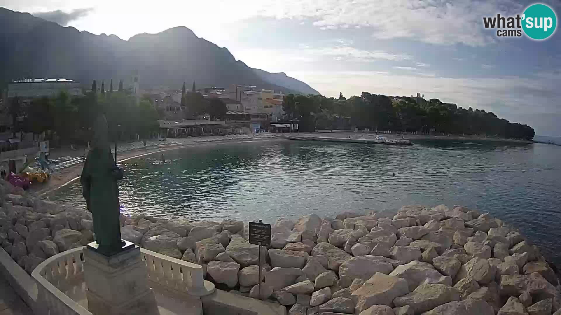 Webcam live Baška Voda – St. Nikola und Strand