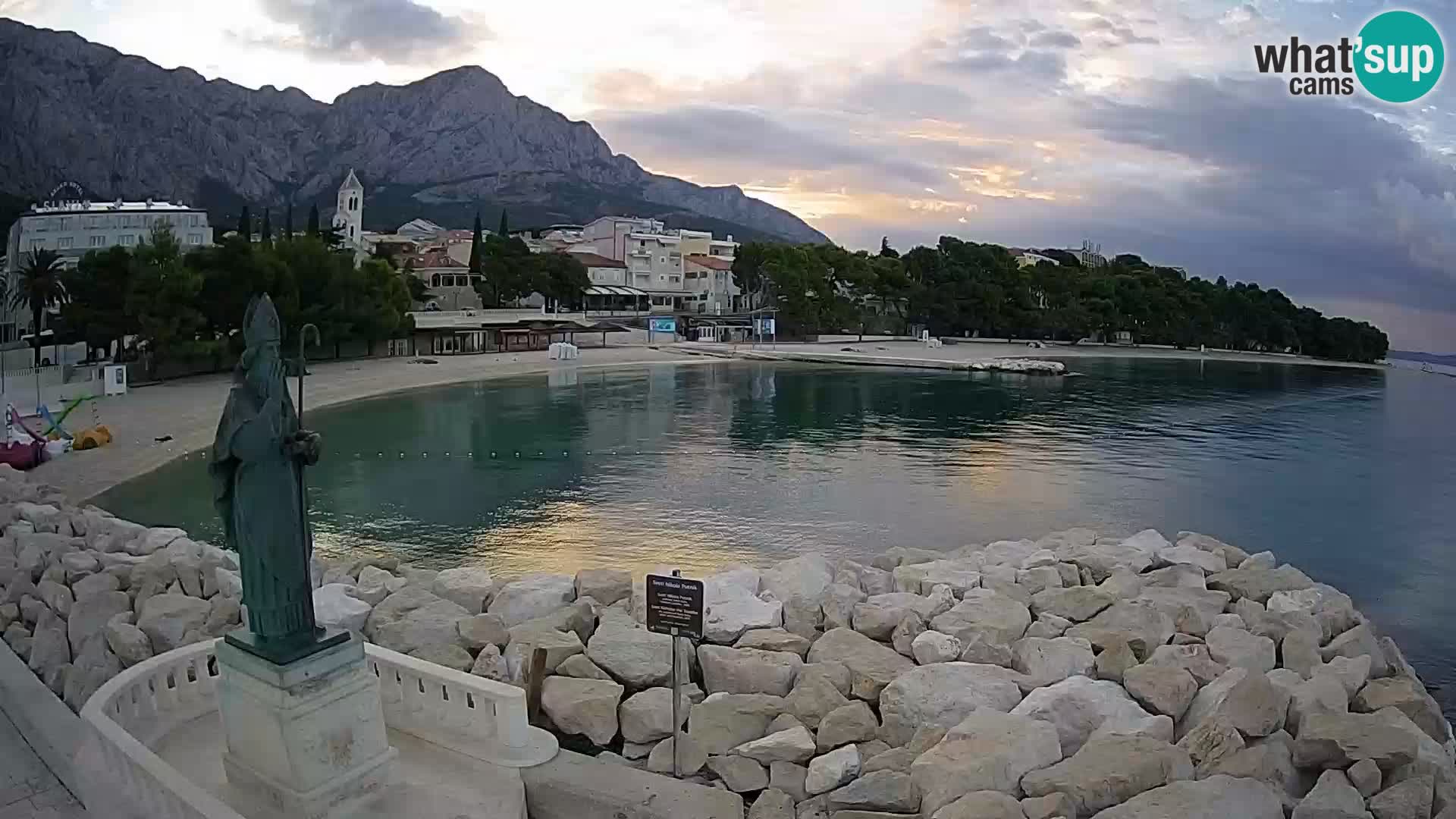 Webcam Baška Voda – Saint-Nikola et plage