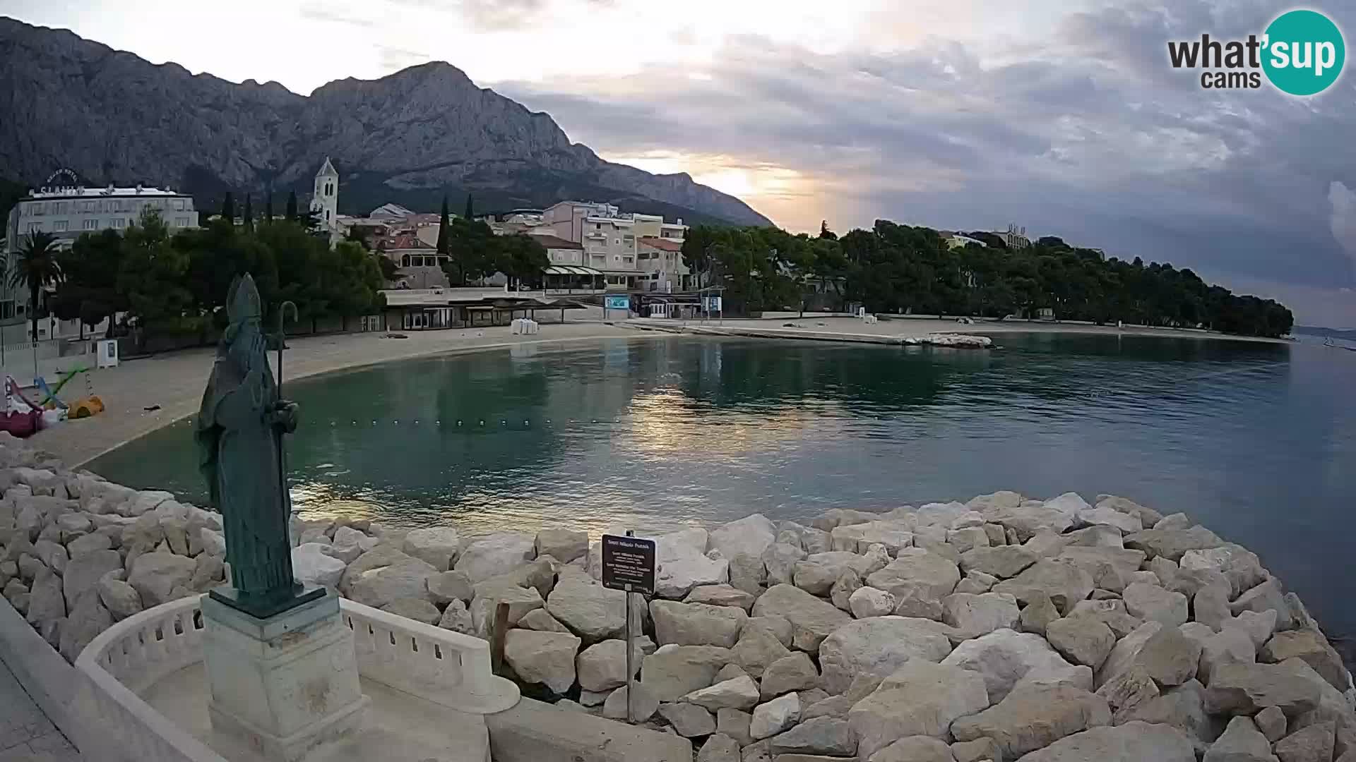 Webcam live Baška Voda – St. Nikola und Strand