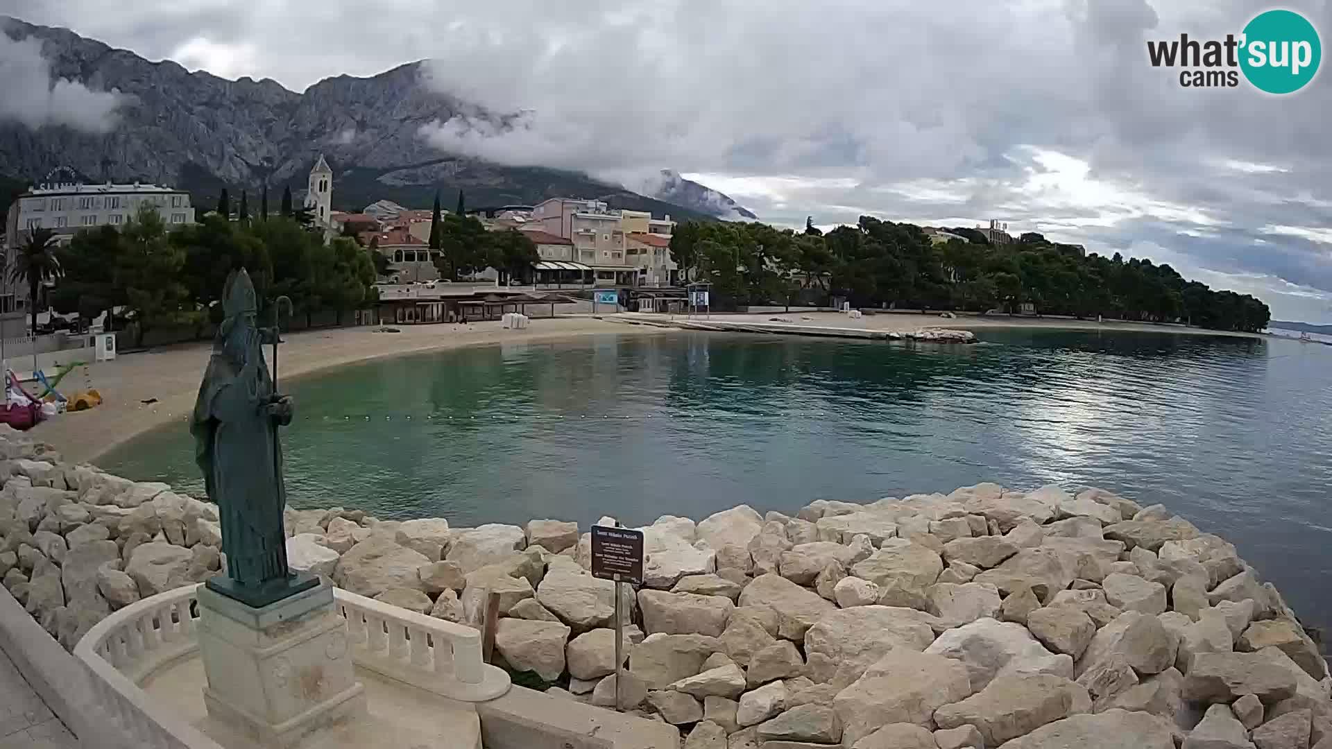 Web kamera Baška Voda – Sv. Nikola i plaža