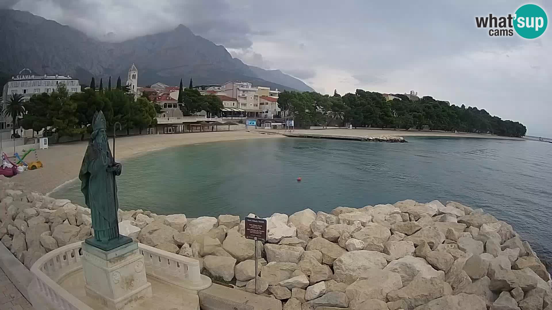 Webcam live Baška Voda – St. Nikola und Strand