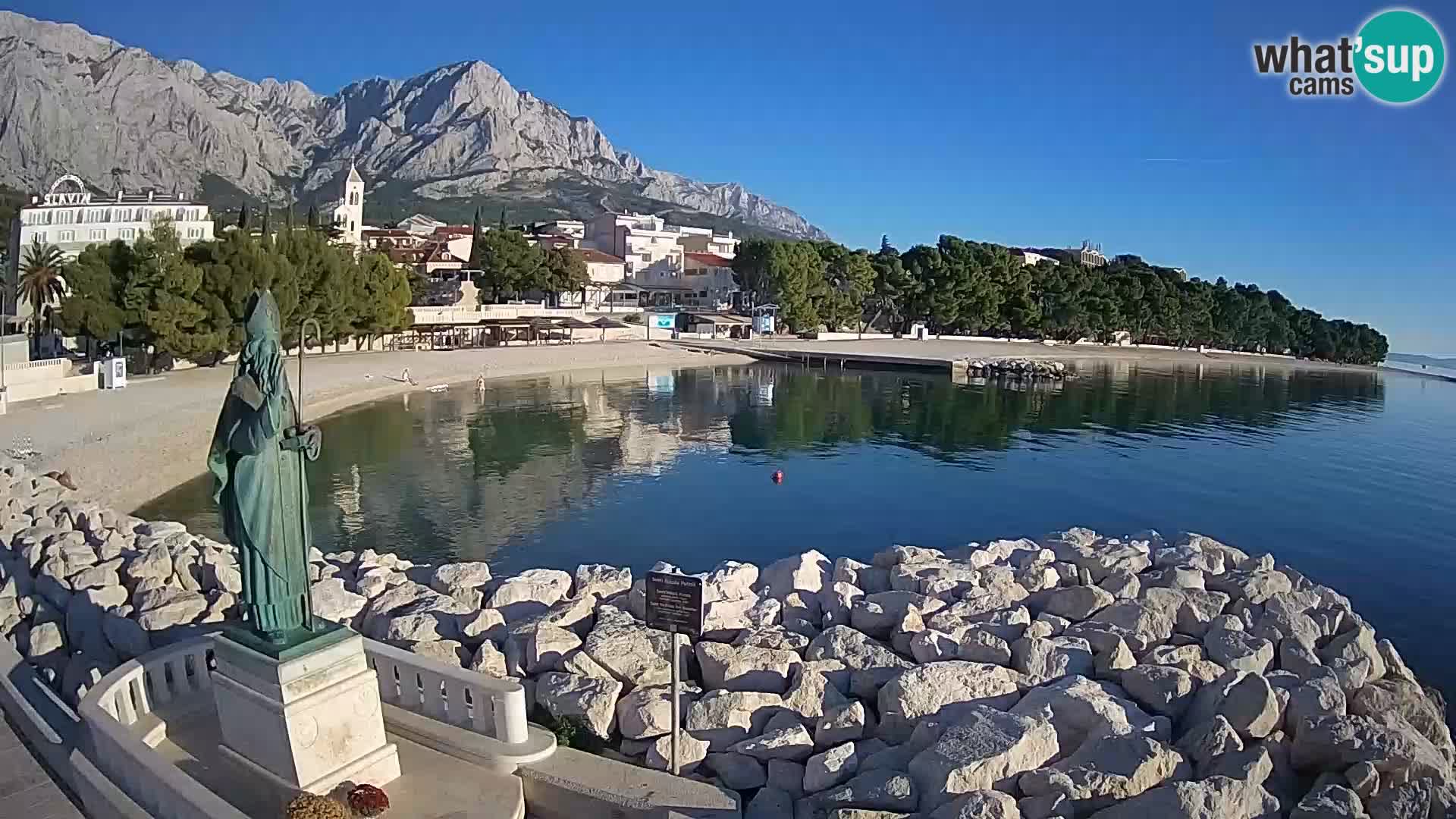 Webcam live Baška Voda – St. Nikola und Strand