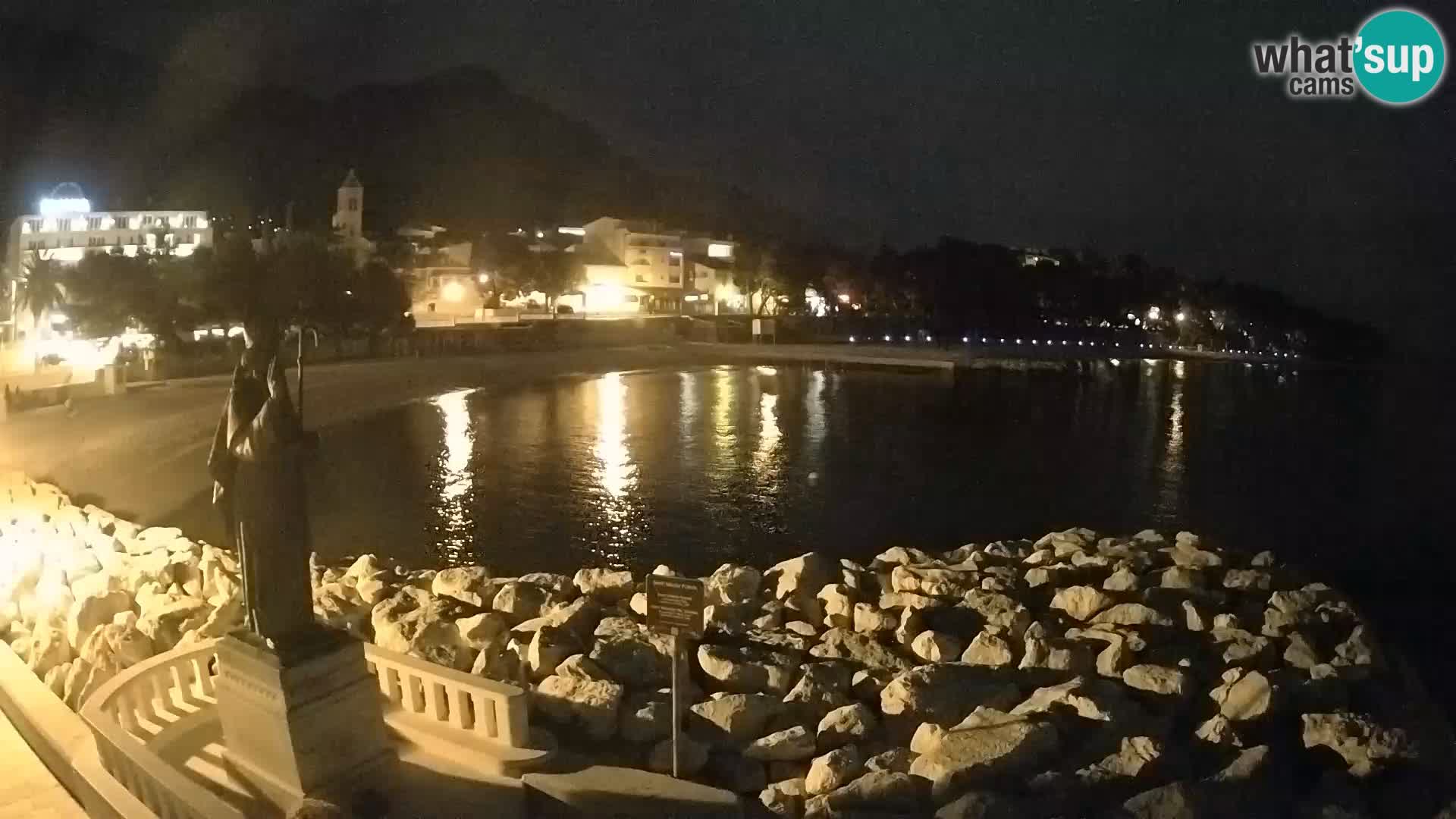 Spletna kamera Baška Voda – Sv. Nikola in plaža