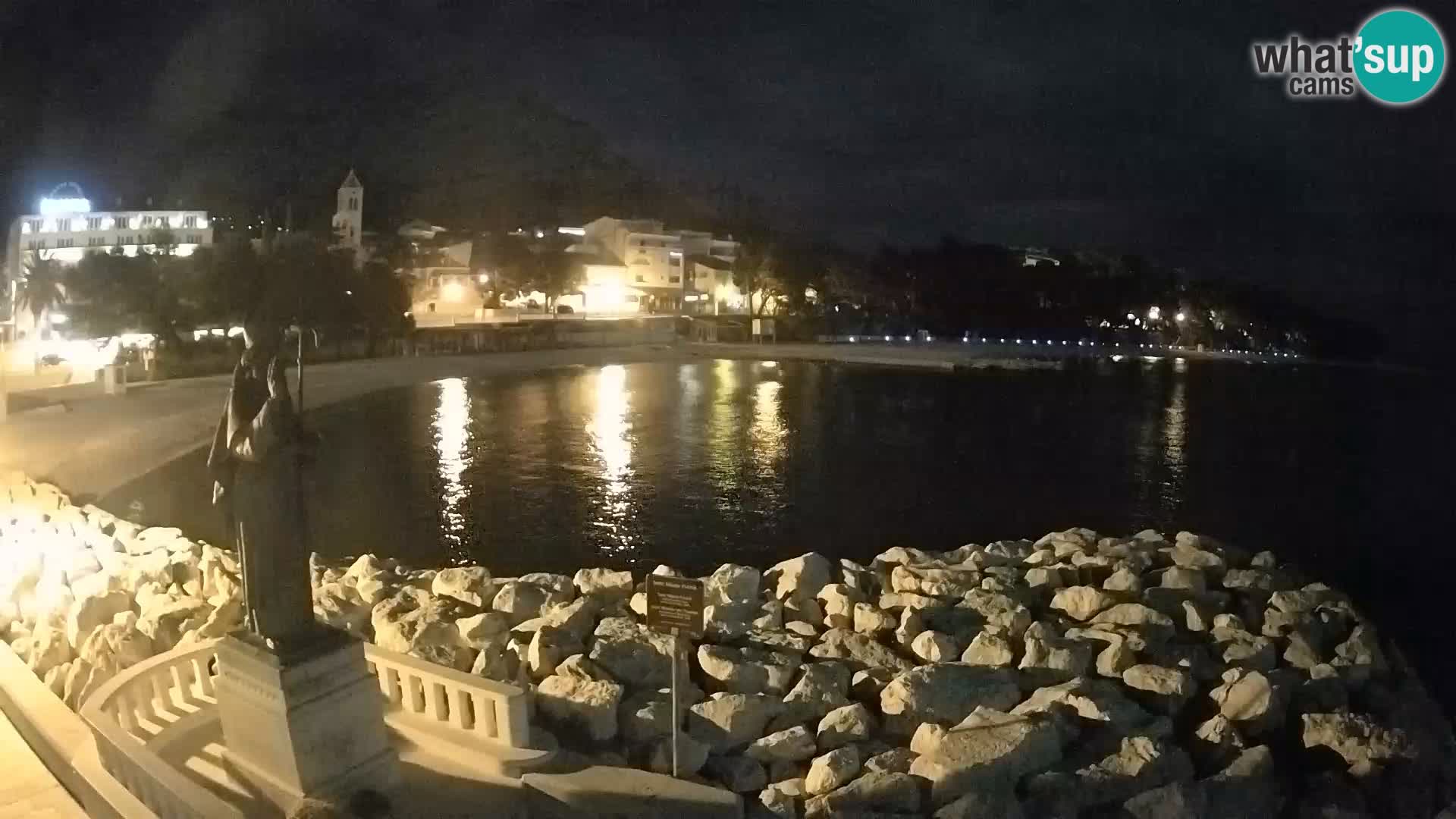 Webcam live Baška Voda – St. Nikola und Strand