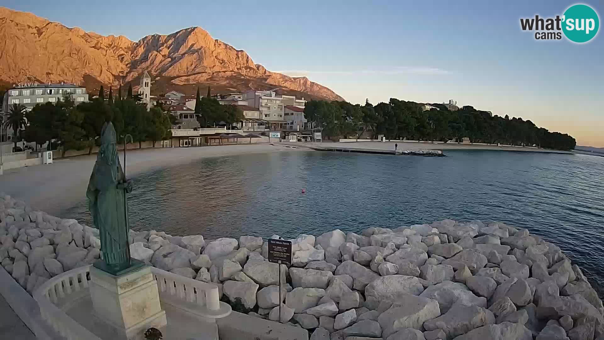 Webcam live Baška Voda – St. Nikola und Strand