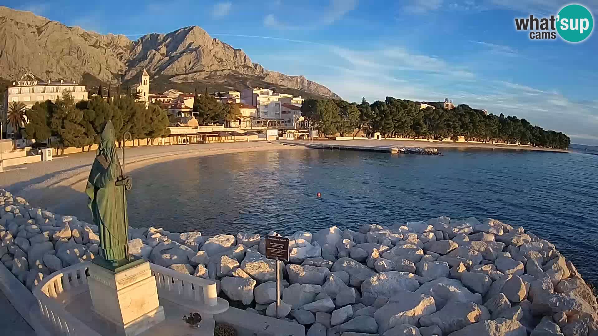 Webcam live Baška Voda – St. Nikola und Strand