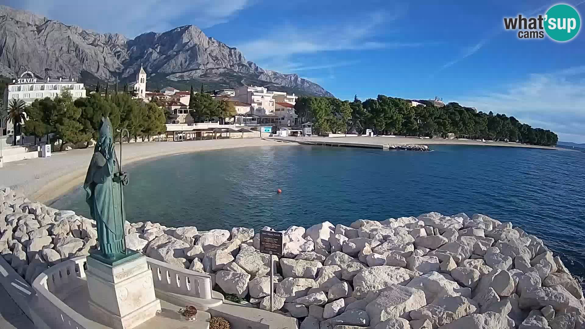 Webcam live Baška Voda – St. Nikola und Strand