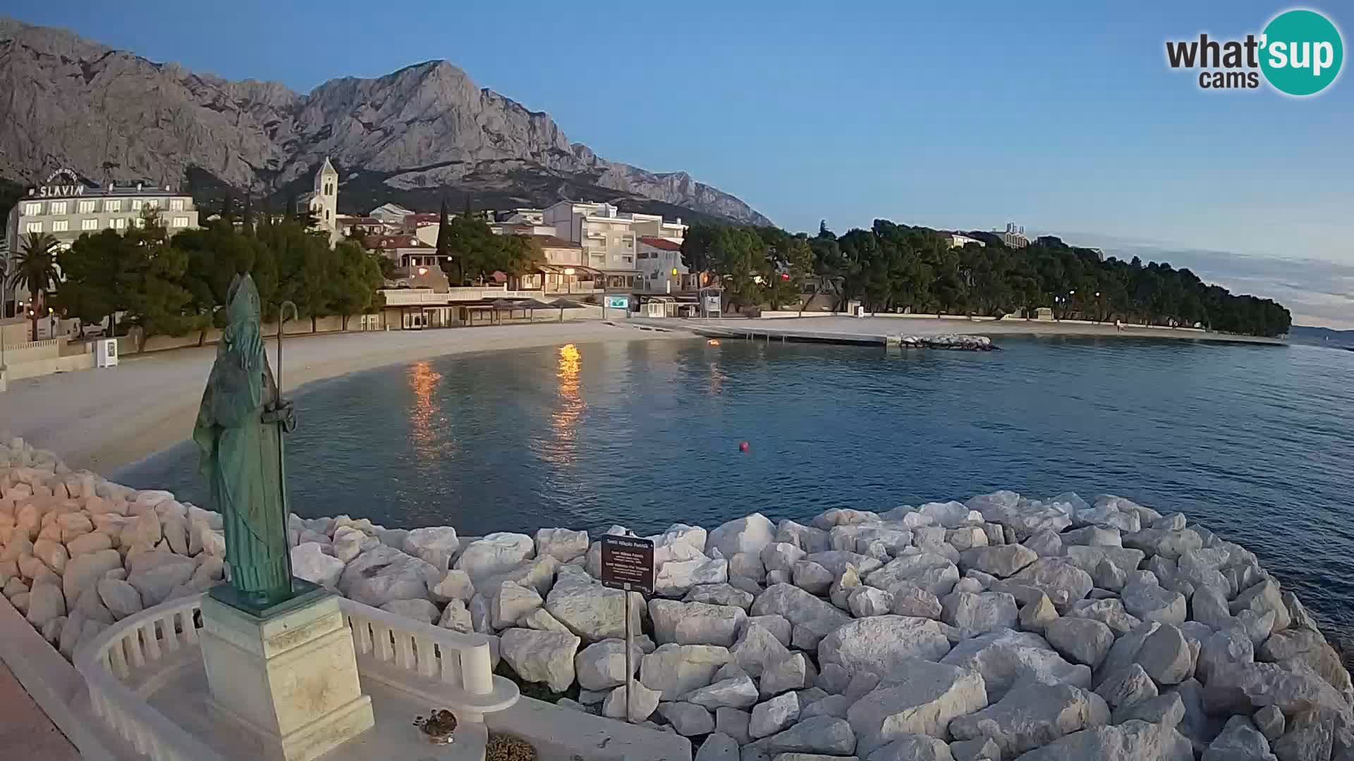 Webcam live Baška Voda – St. Nikola und Strand