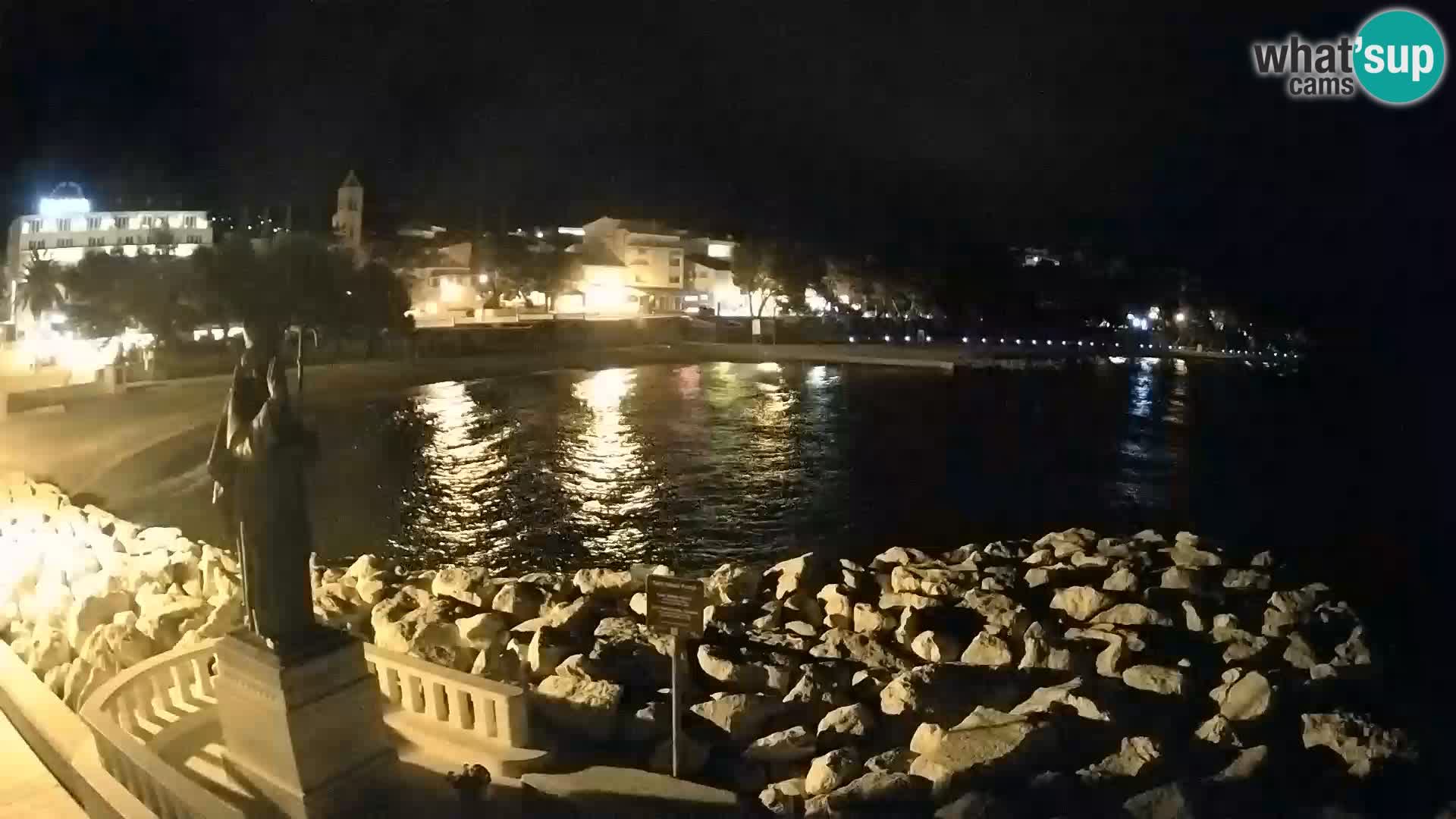 Webcam live Baška Voda – St. Nikola und Strand