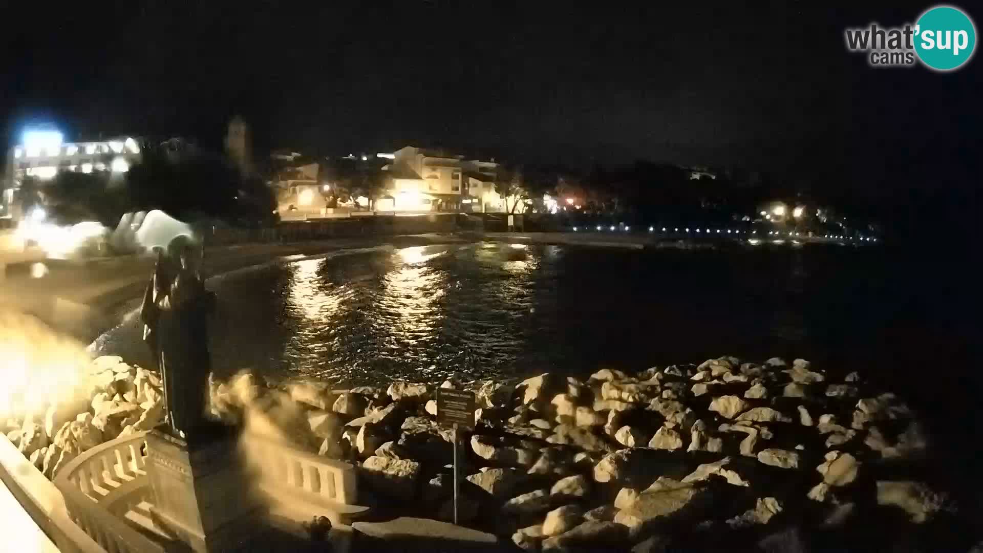 Spletna kamera Baška Voda – Sv. Nikola in plaža