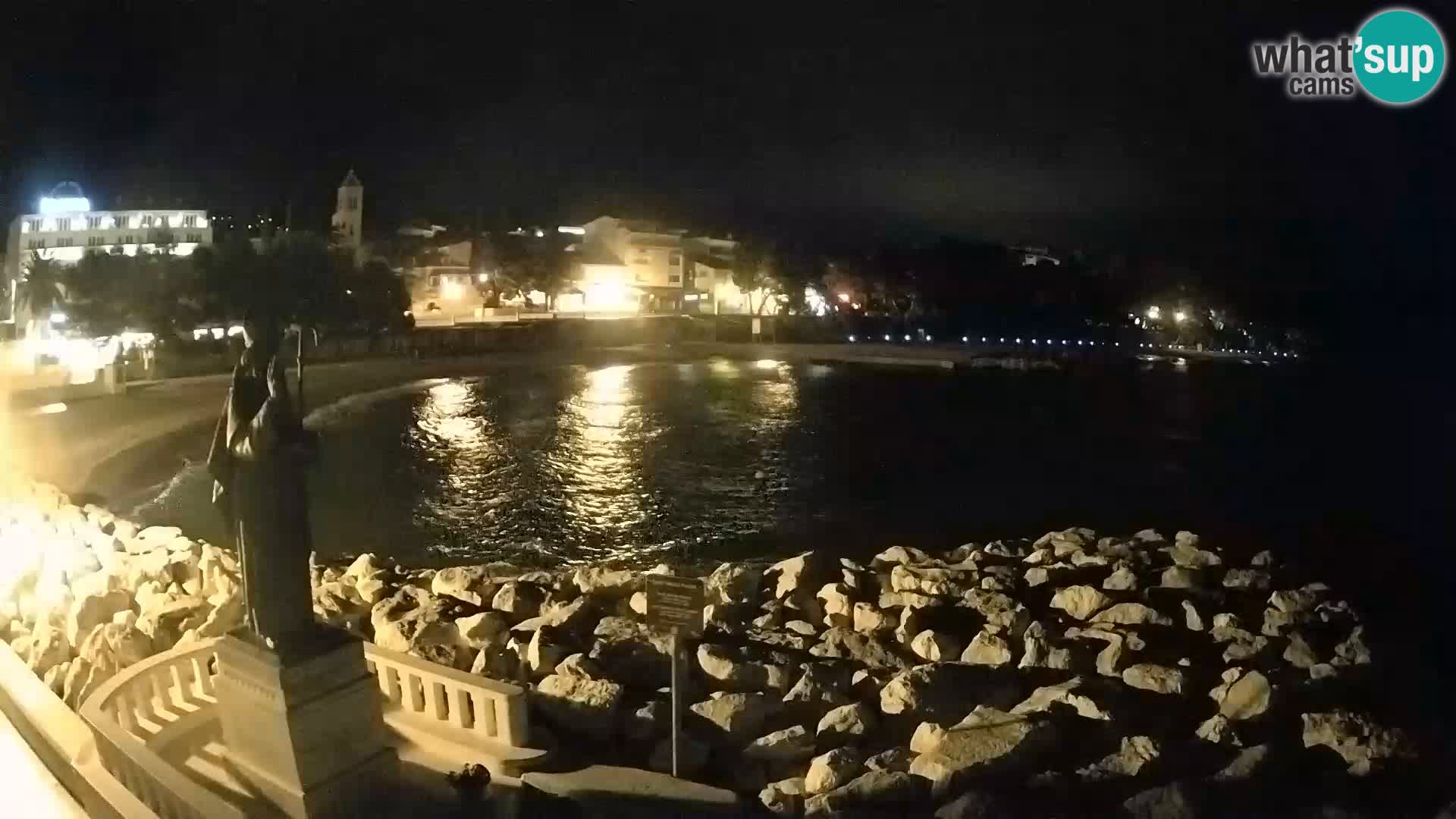 Webcam live Baška Voda – St. Nikola und Strand