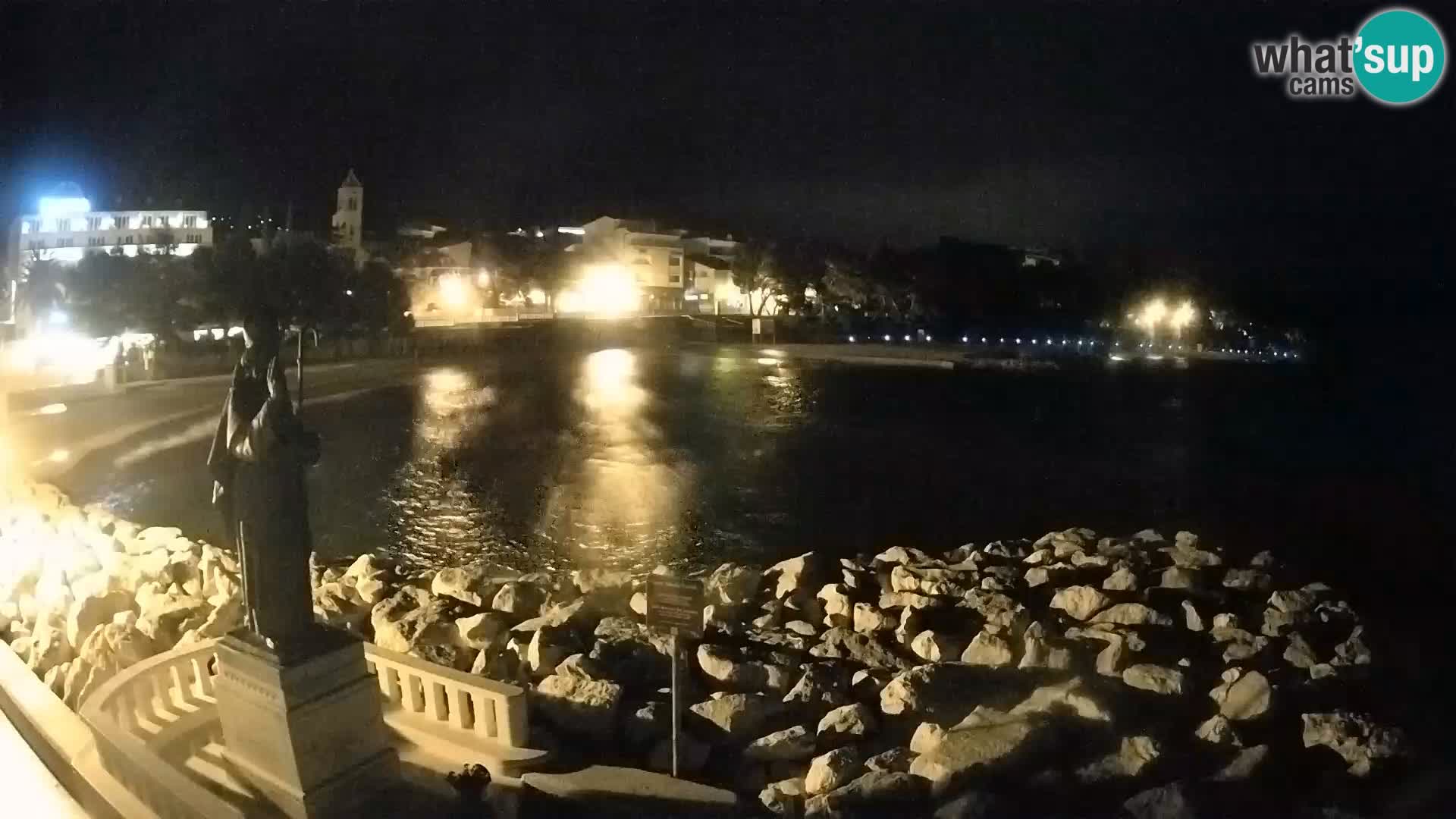 Webcam live Baška Voda – St. Nikola und Strand