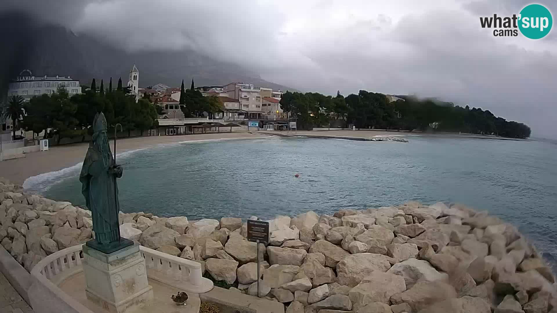 Webcam live Baška Voda – St. Nikola und Strand