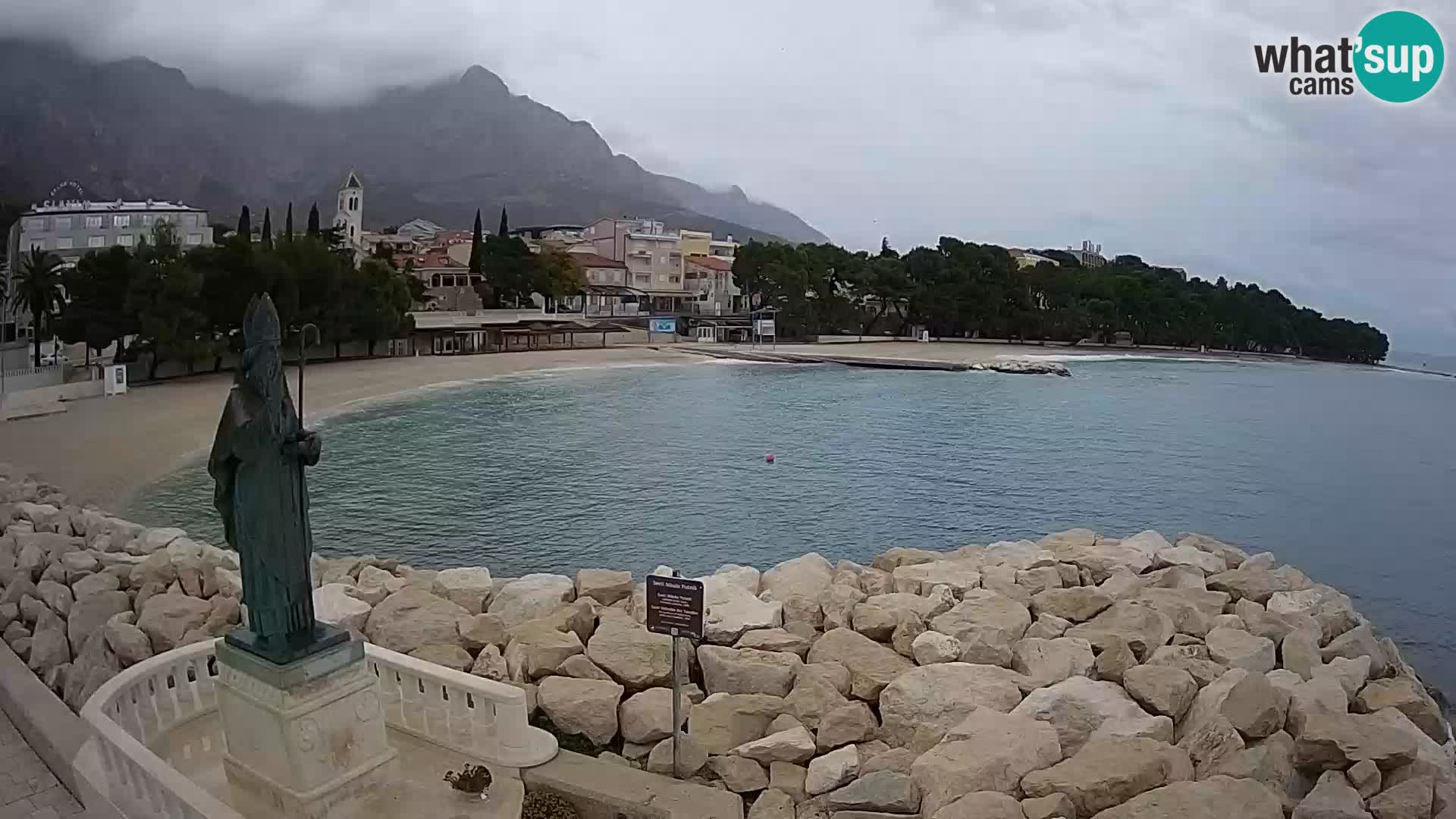 Webcam live Baška Voda – St. Nikola und Strand