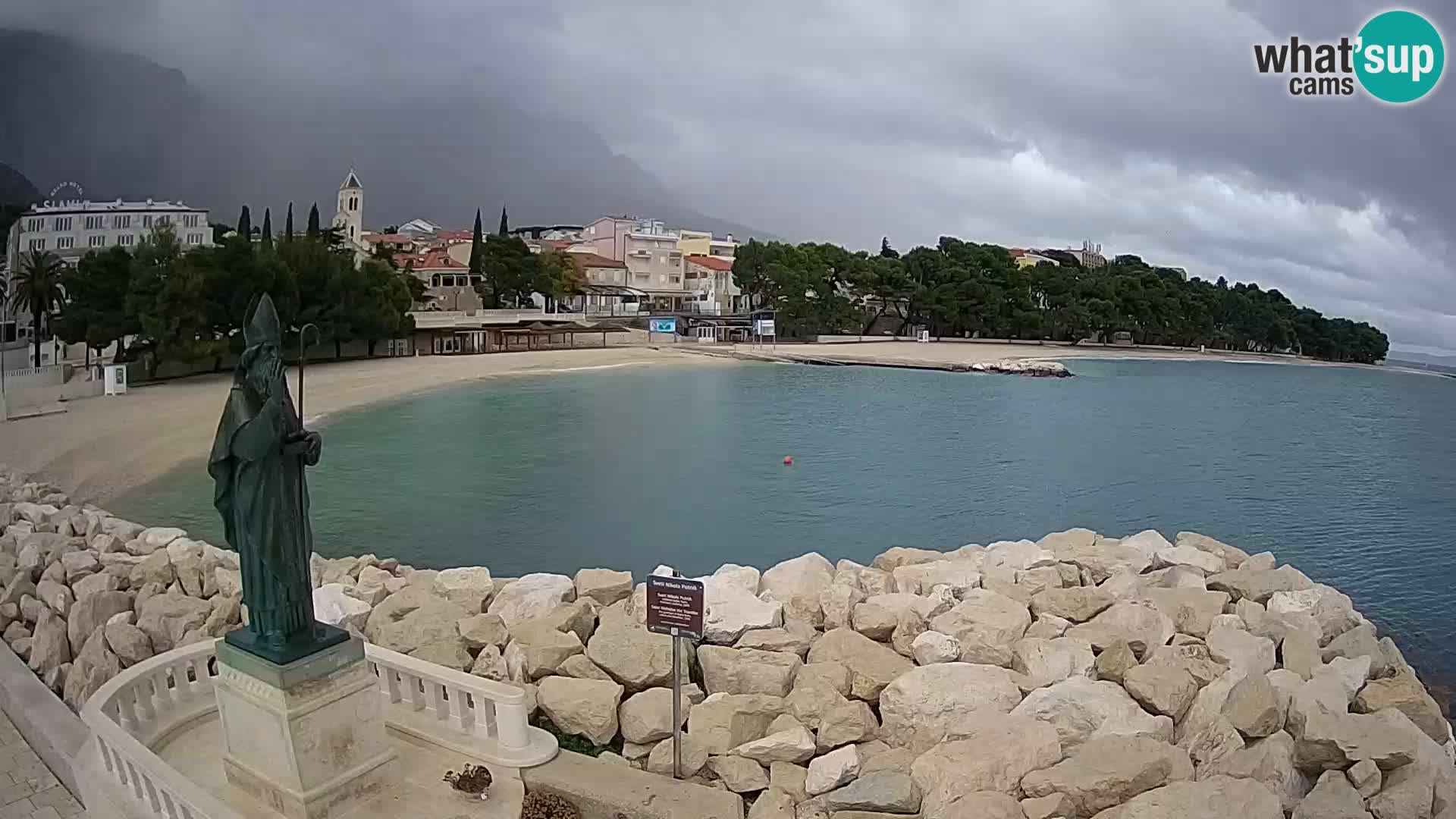 Webcam live Baška Voda – St. Nikola und Strand