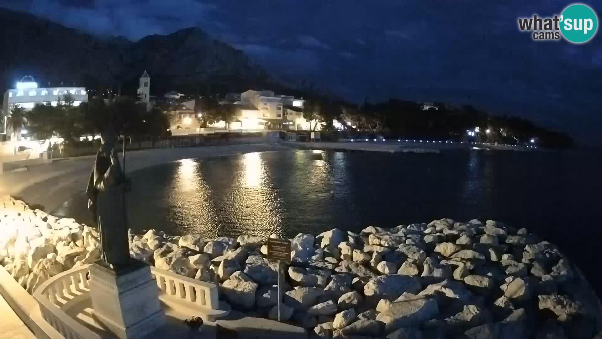 Spletna kamera Baška Voda – Sv. Nikola in plaža