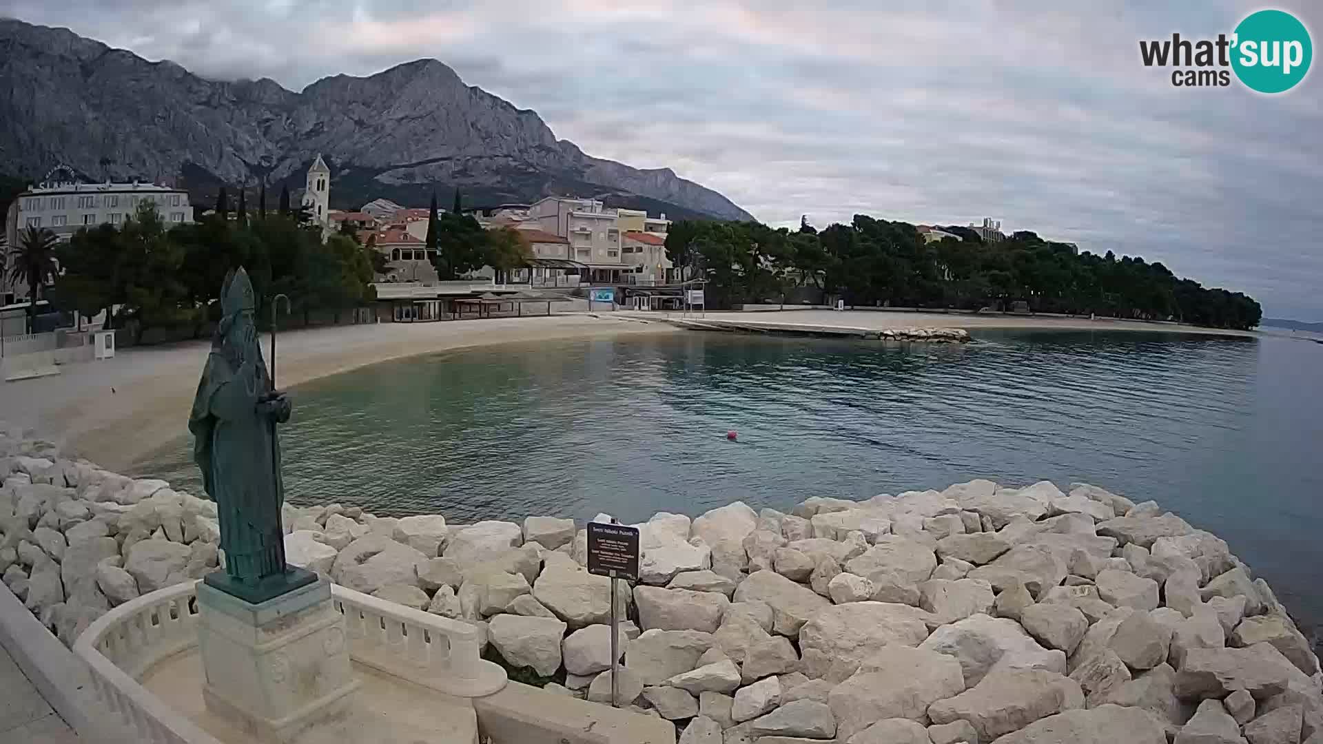 Webcam live Baška Voda – St. Nikola und Strand