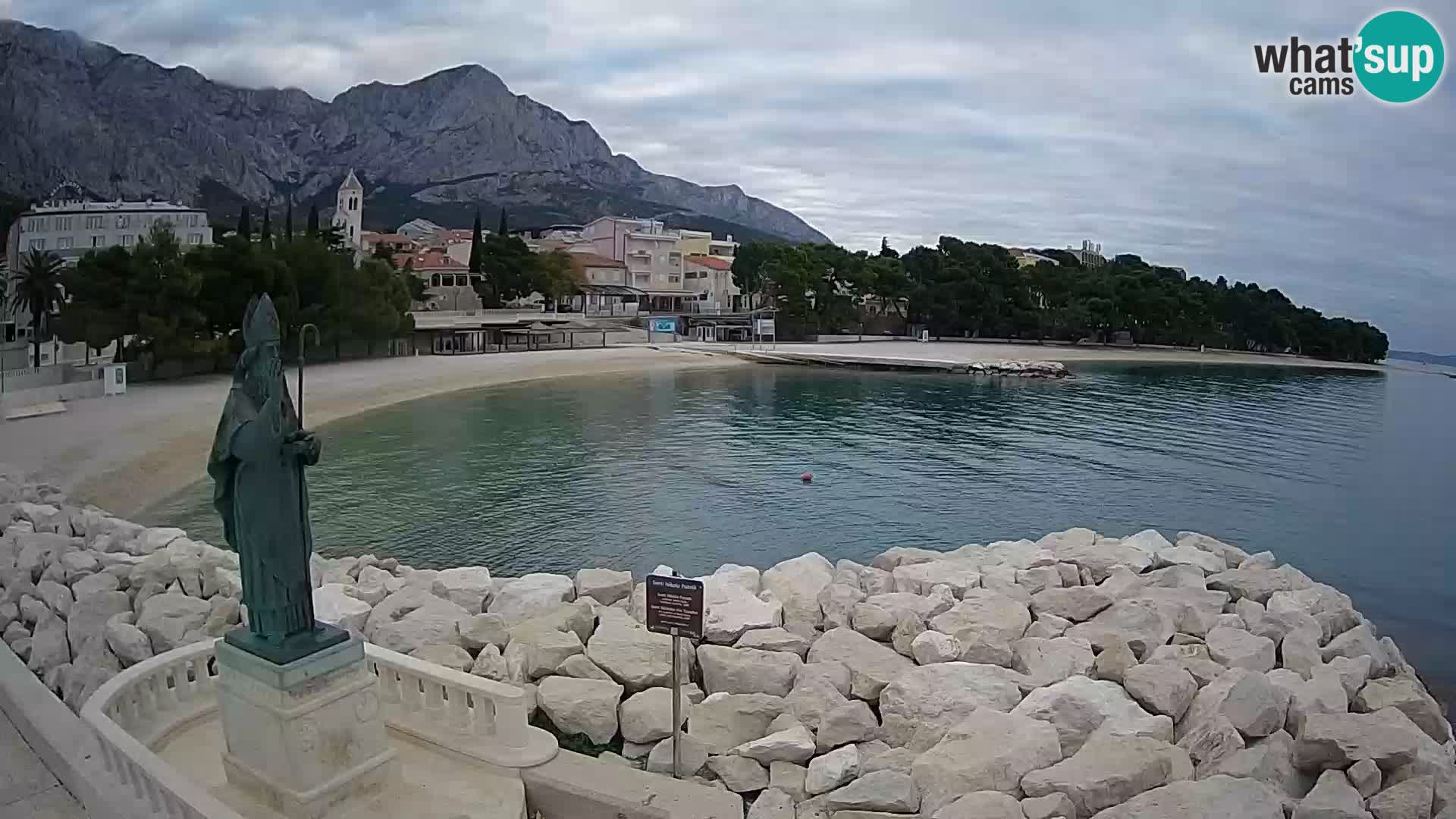 Webcam live Baška Voda – St. Nikola und Strand