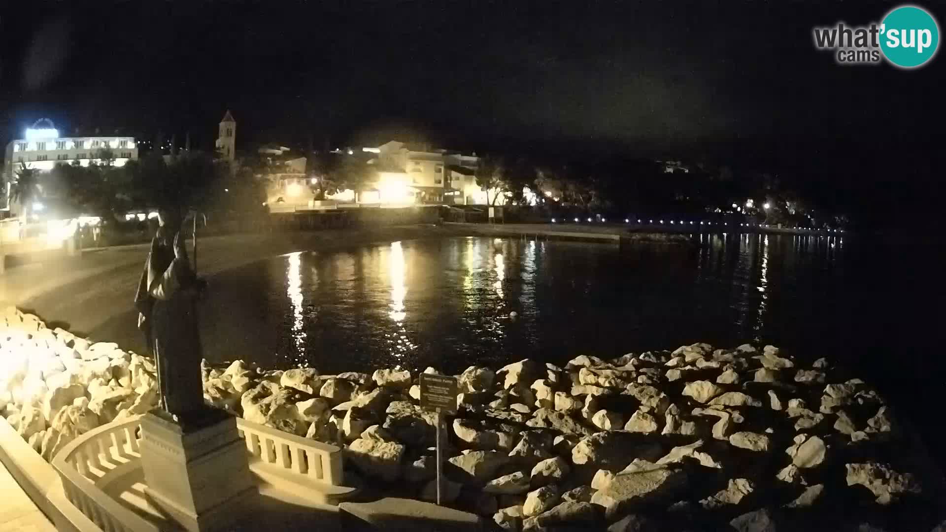 Spletna kamera Baška Voda – Sv. Nikola in plaža