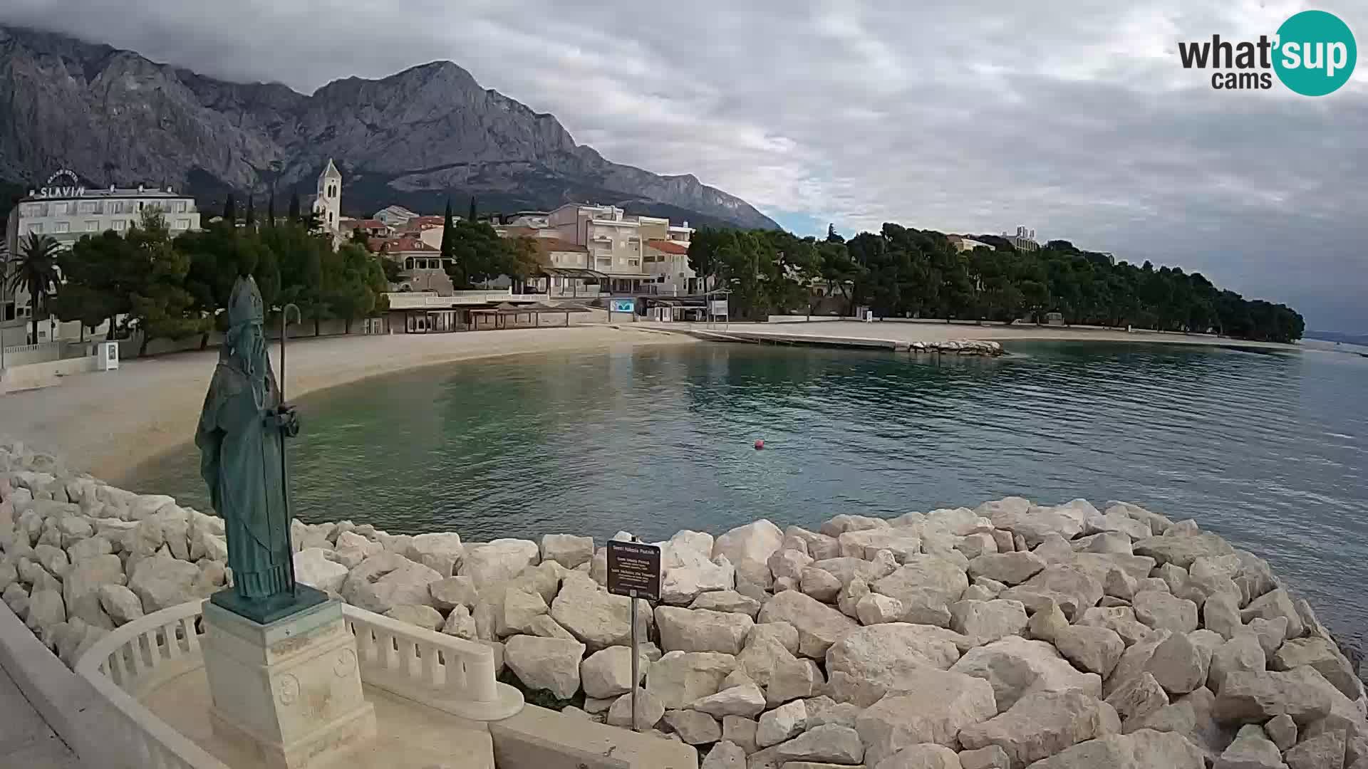 Web kamera Baška Voda – Sv. Nikola i plaža