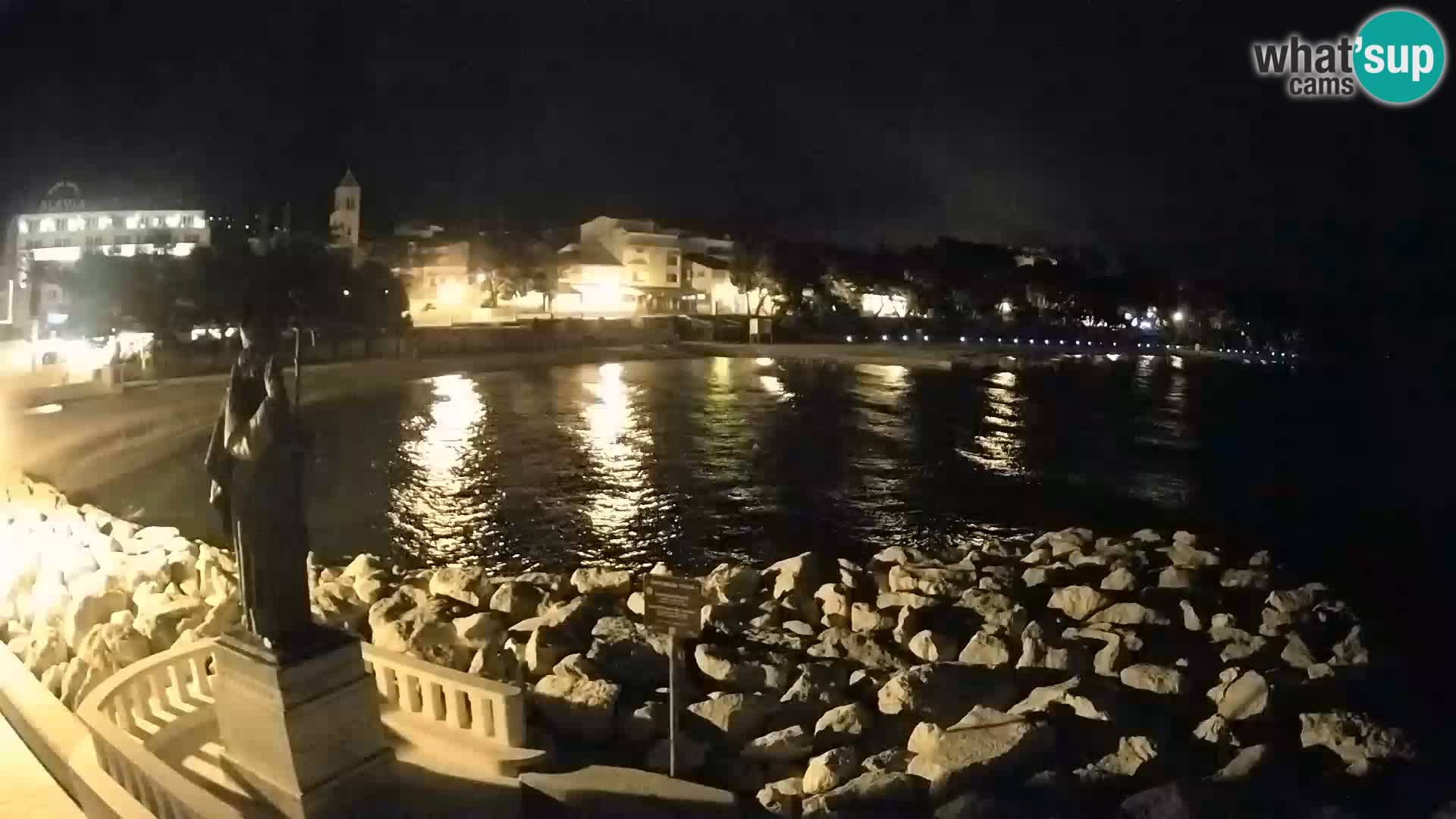 Webcam live Baška Voda – St. Nikola und Strand