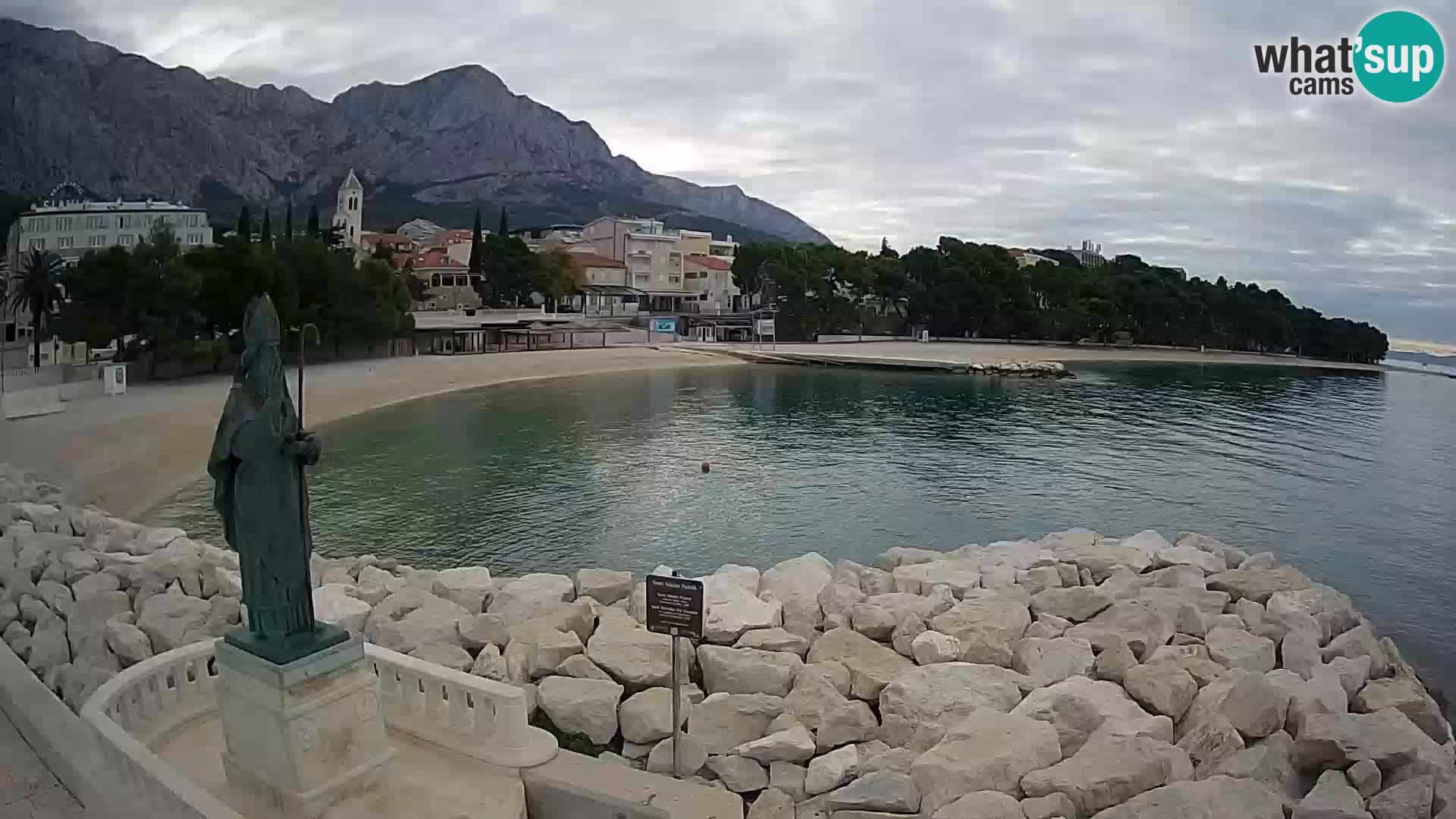 Webcam live Baška Voda – St. Nikola und Strand