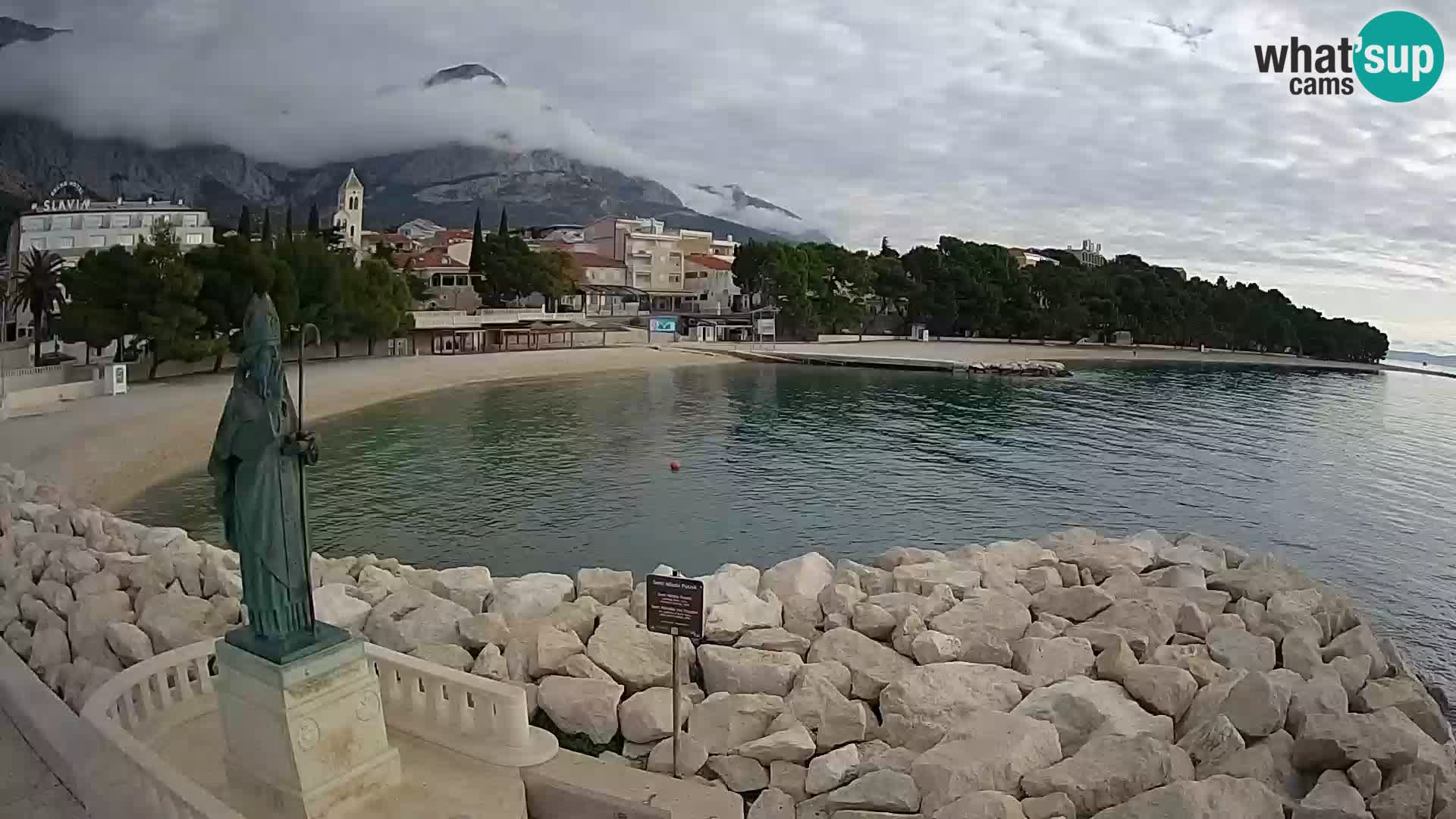 Web kamera Baška Voda – Sv. Nikola i plaža