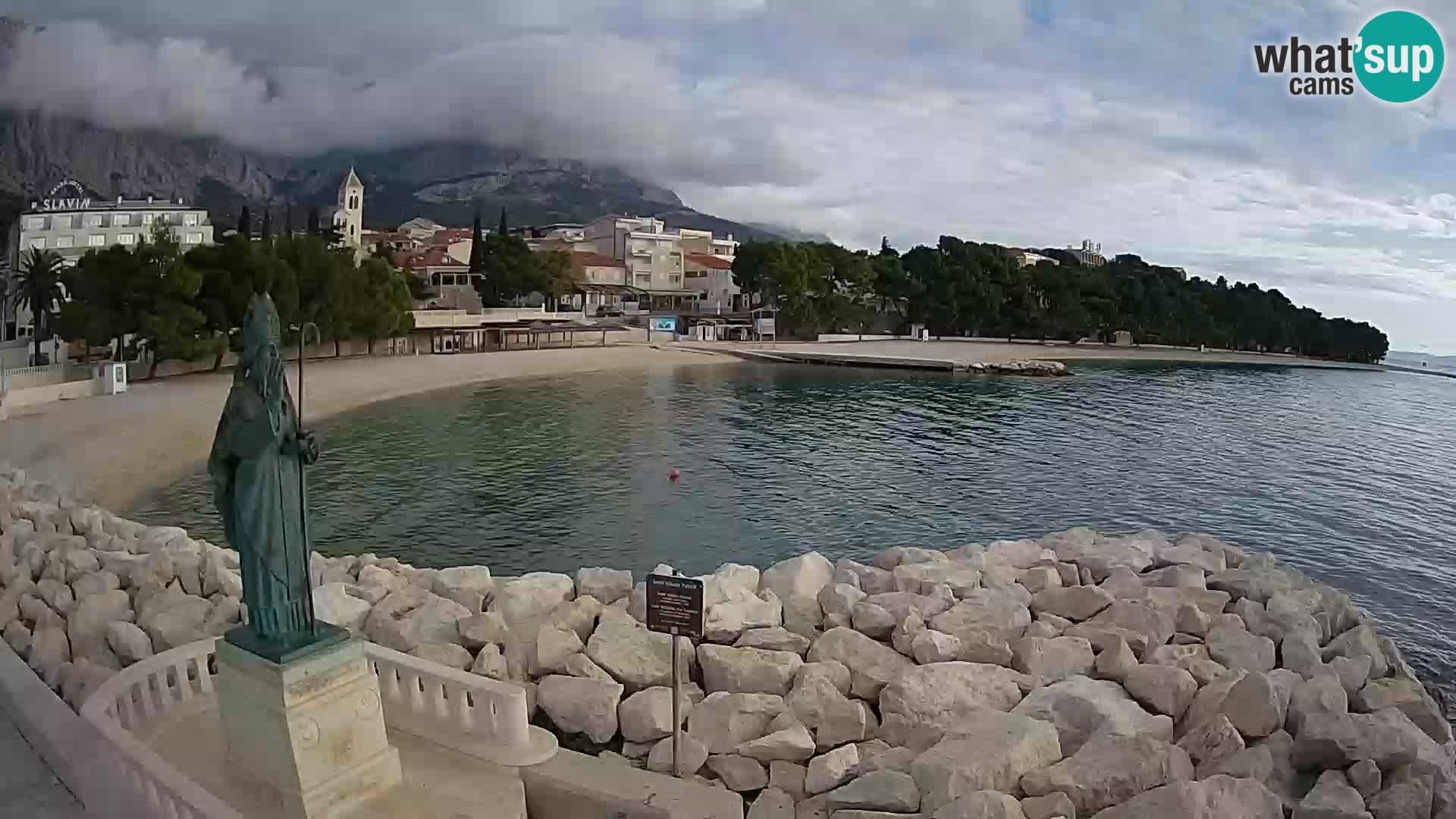 Web kamera Baška Voda – Sv. Nikola i plaža