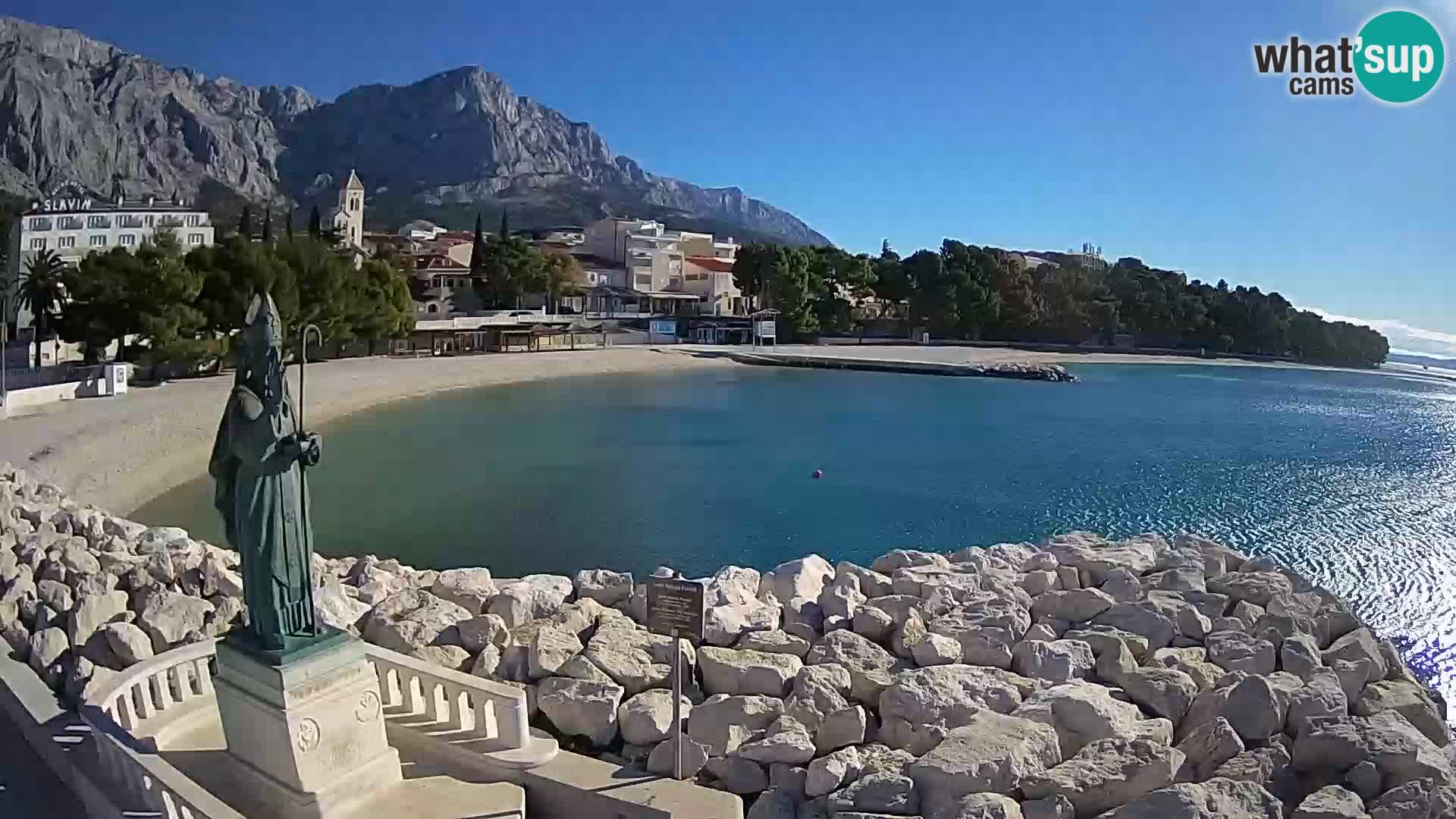 Web kamera Baška Voda – Sv. Nikola i plaža