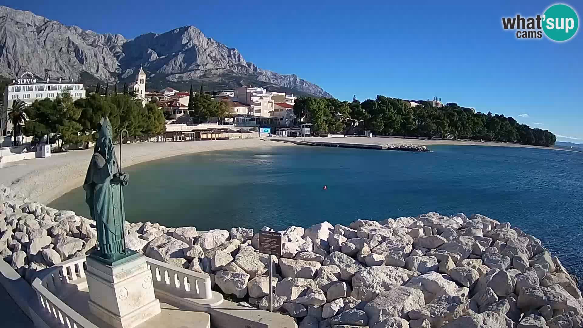 Web kamera Baška Voda – Sv. Nikola i plaža