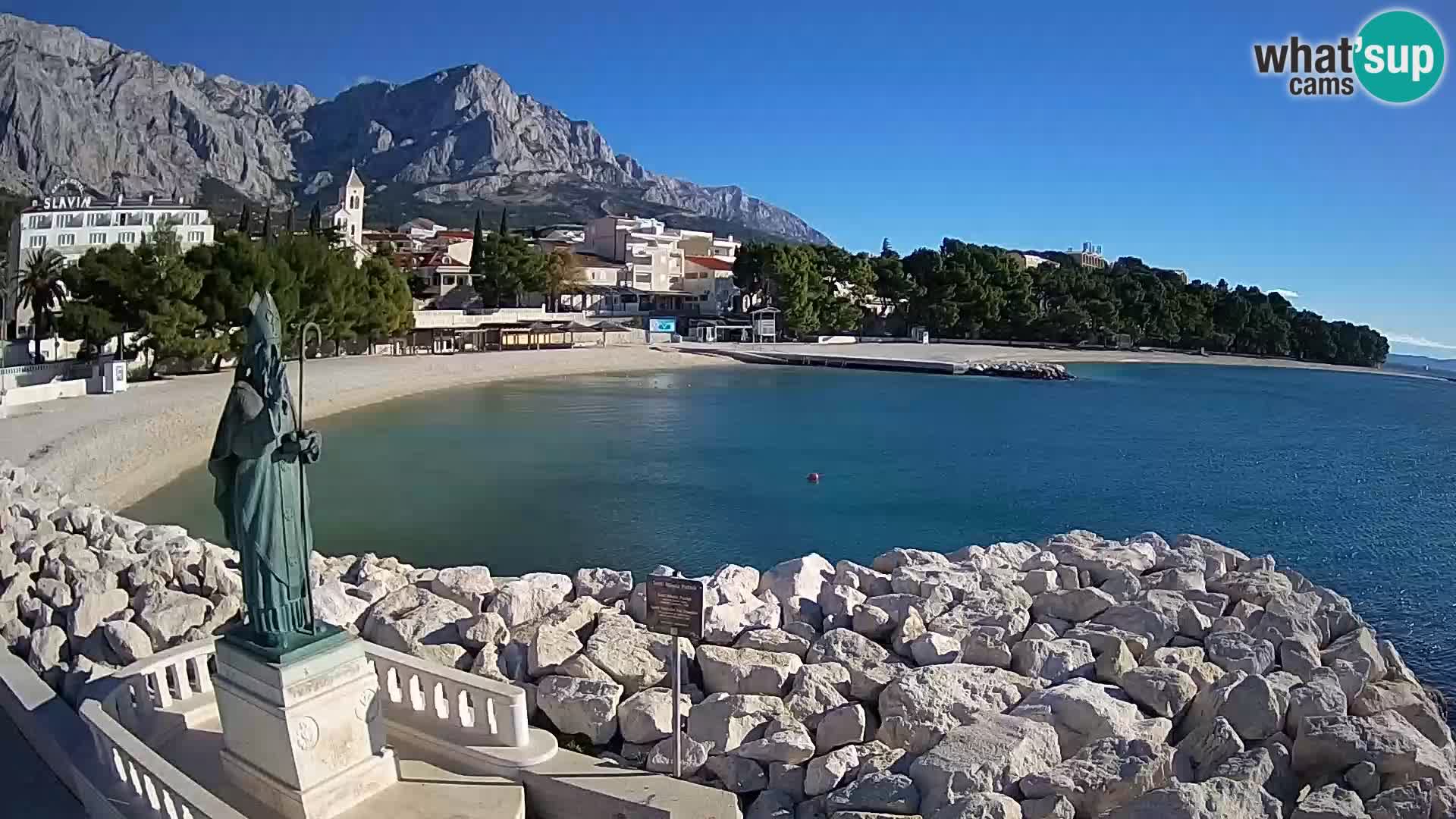 Web kamera Baška Voda – Sv. Nikola i plaža