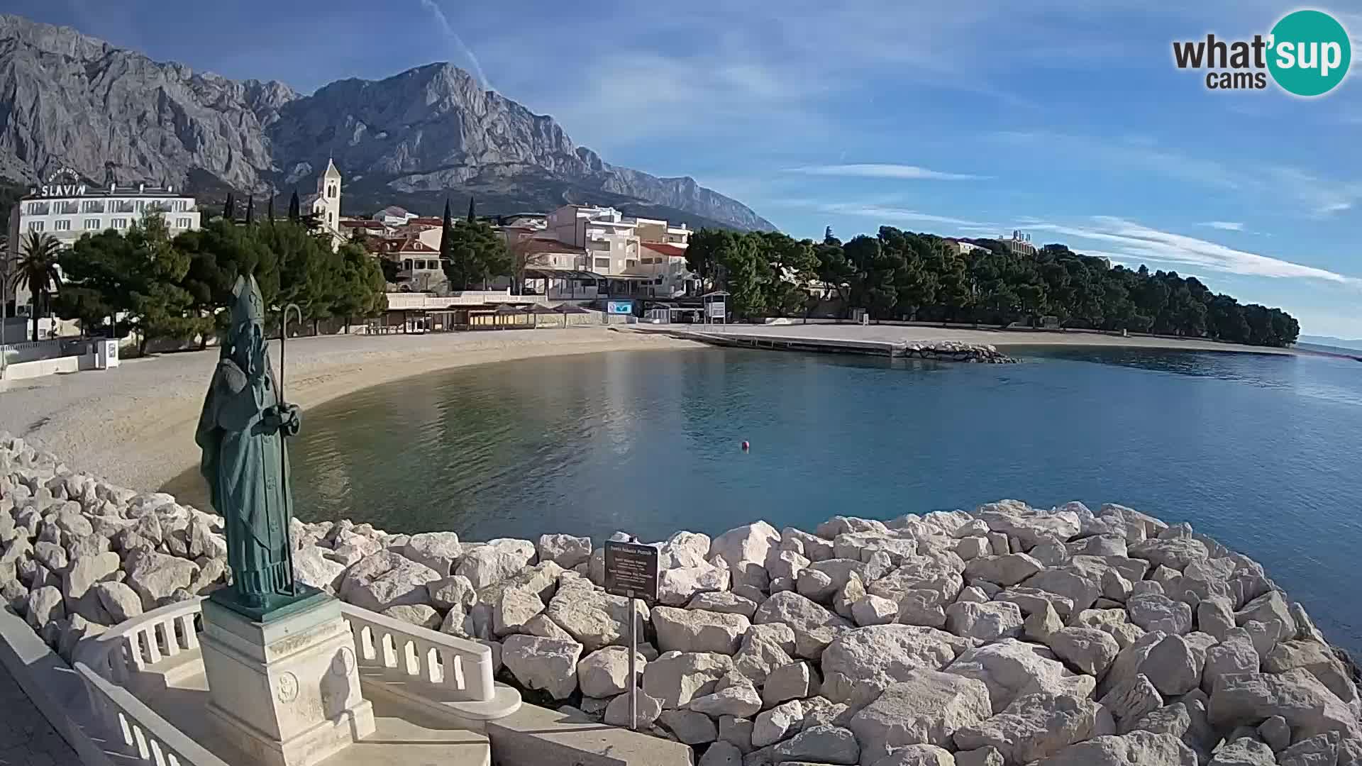 Web kamera Baška Voda – Sv. Nikola i plaža