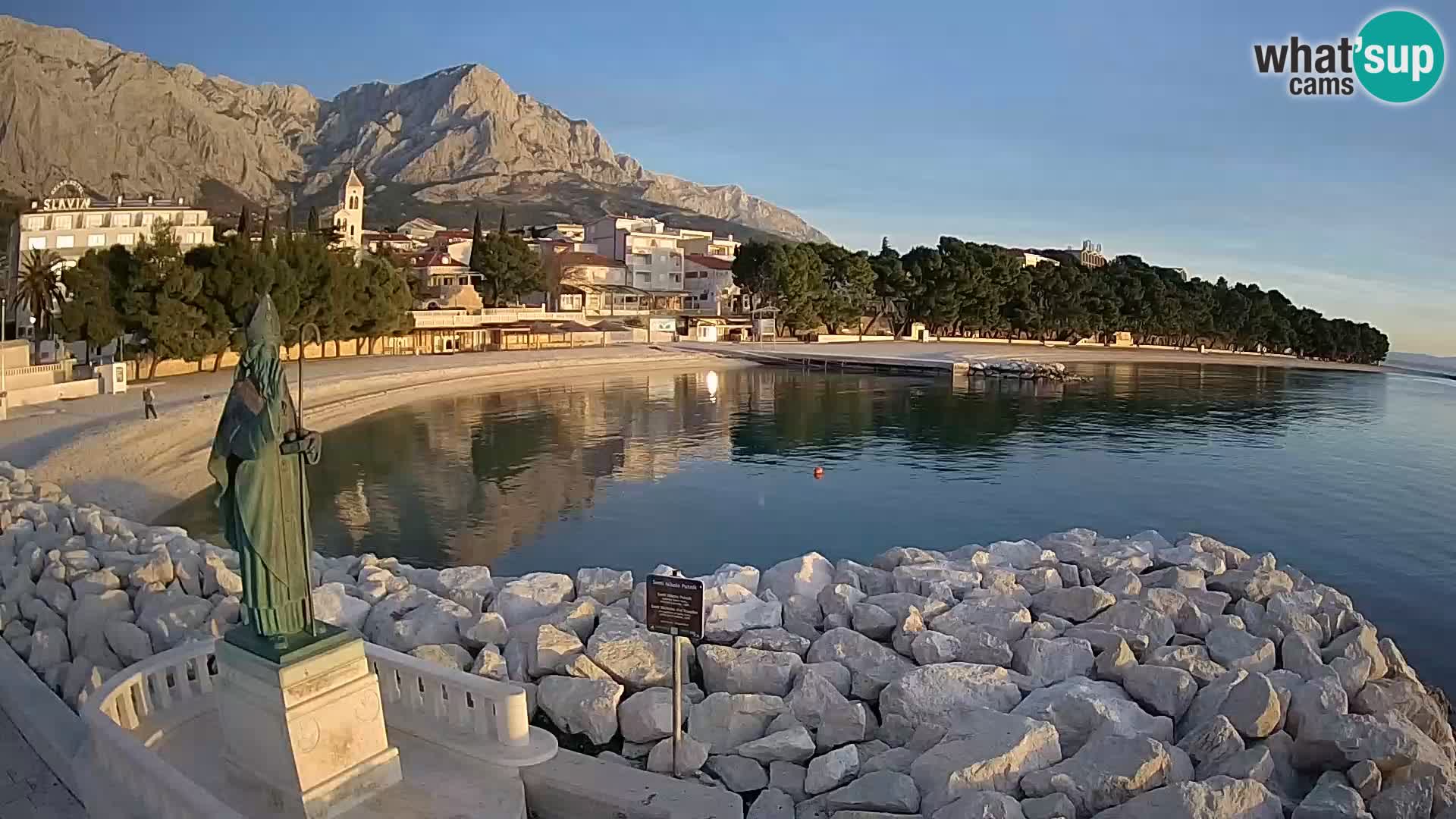 Webcam live Baška Voda – St. Nikola und Strand