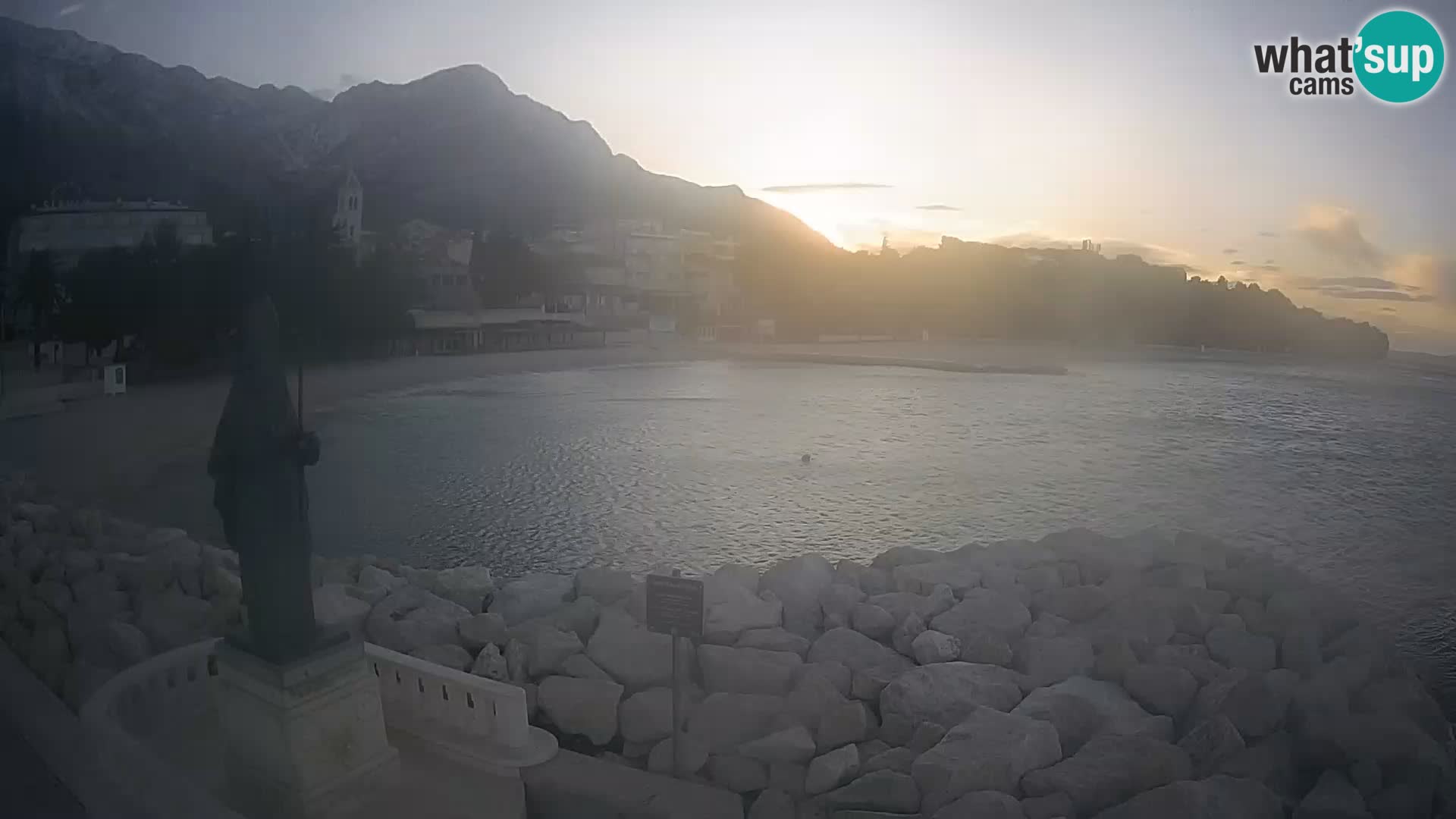 Spletna kamera Baška Voda – Sv. Nikola in plaža