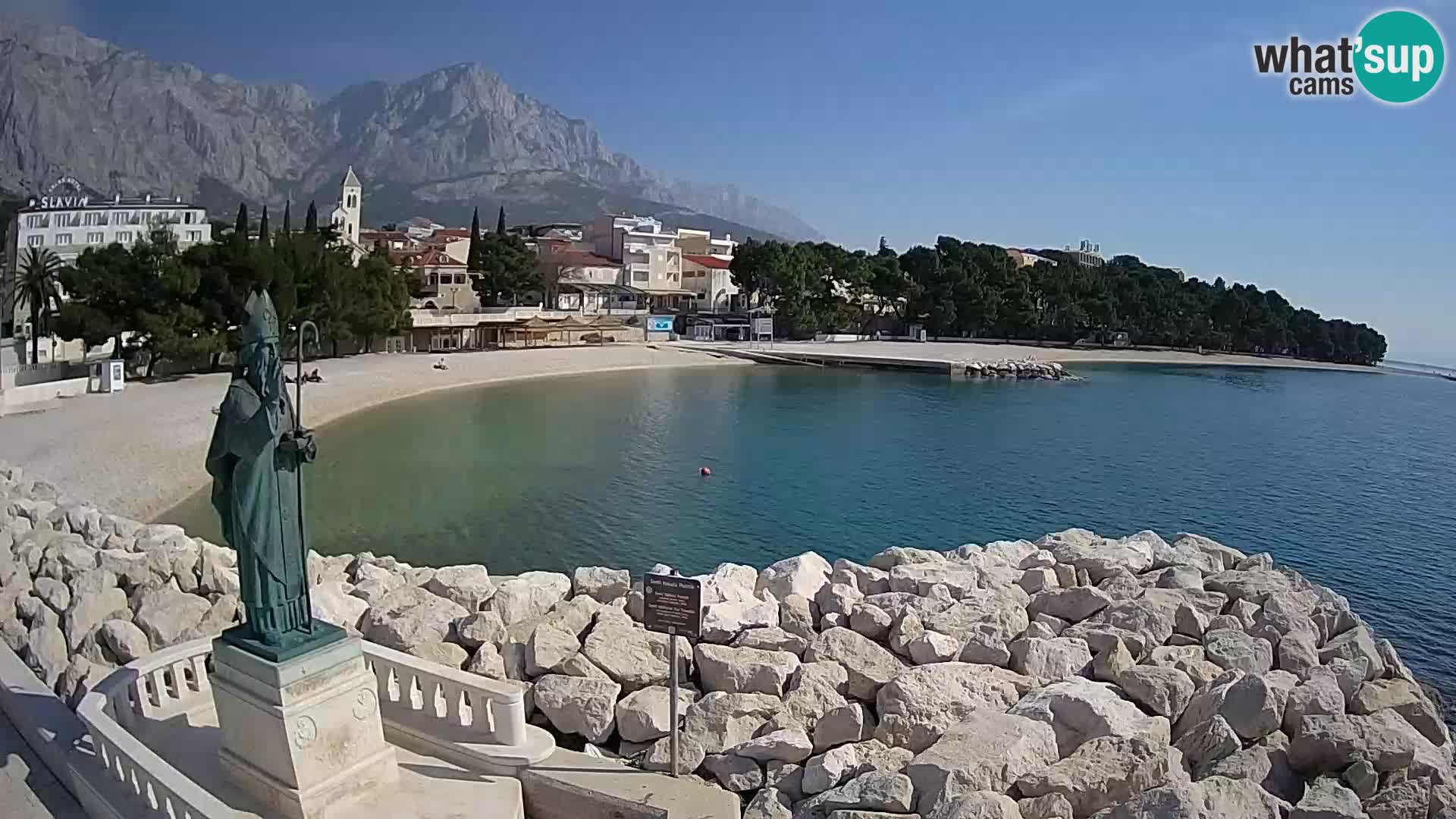 Webcam live Baška Voda – St. Nikola und Strand