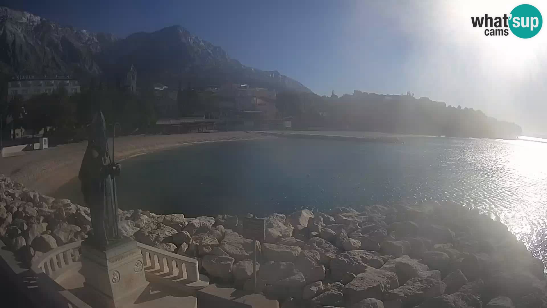 Webcam live Baška Voda – St. Nikola und Strand