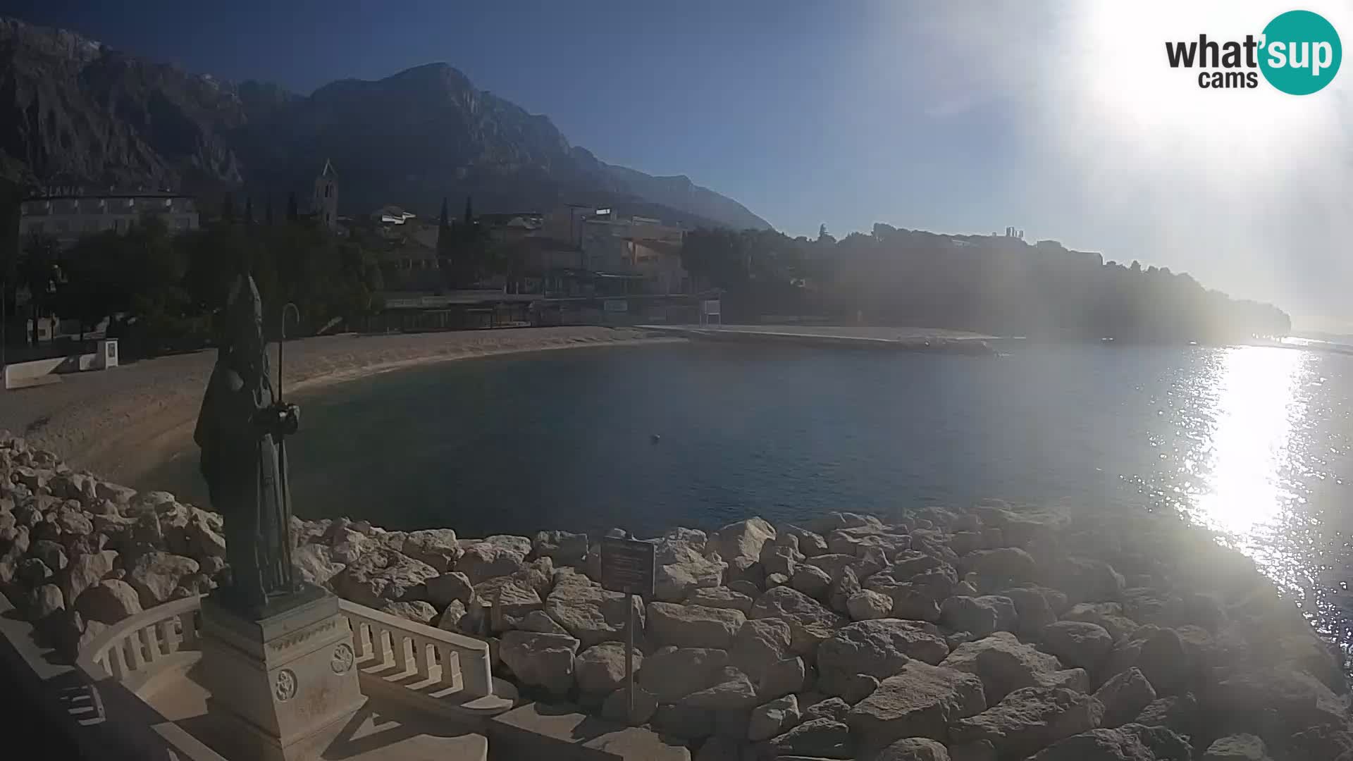 Webcam live Baška Voda – St. Nikola und Strand