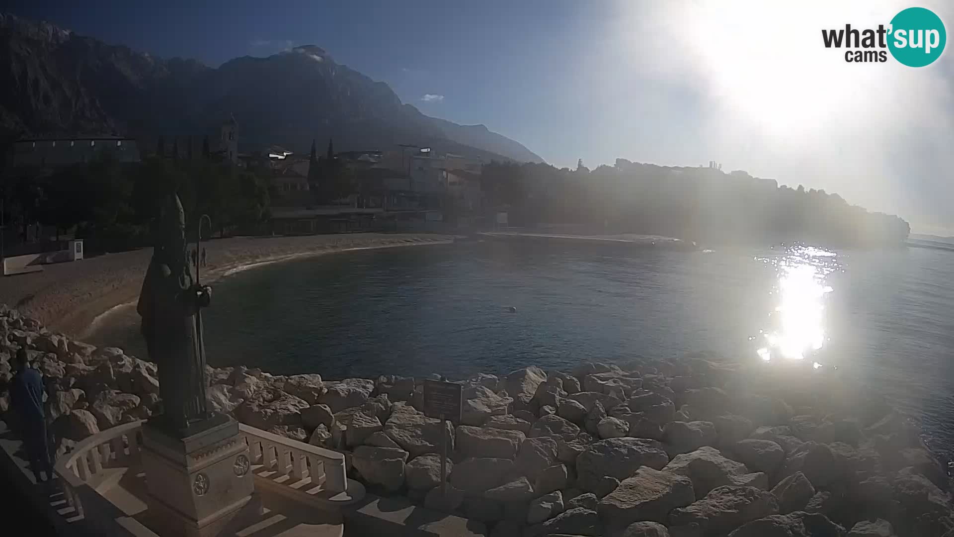 Webcam live Baška Voda – St. Nikola und Strand