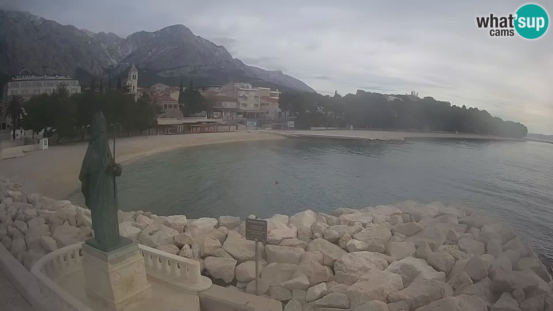 Webcam live Baška Voda – St. Nikola und Strand